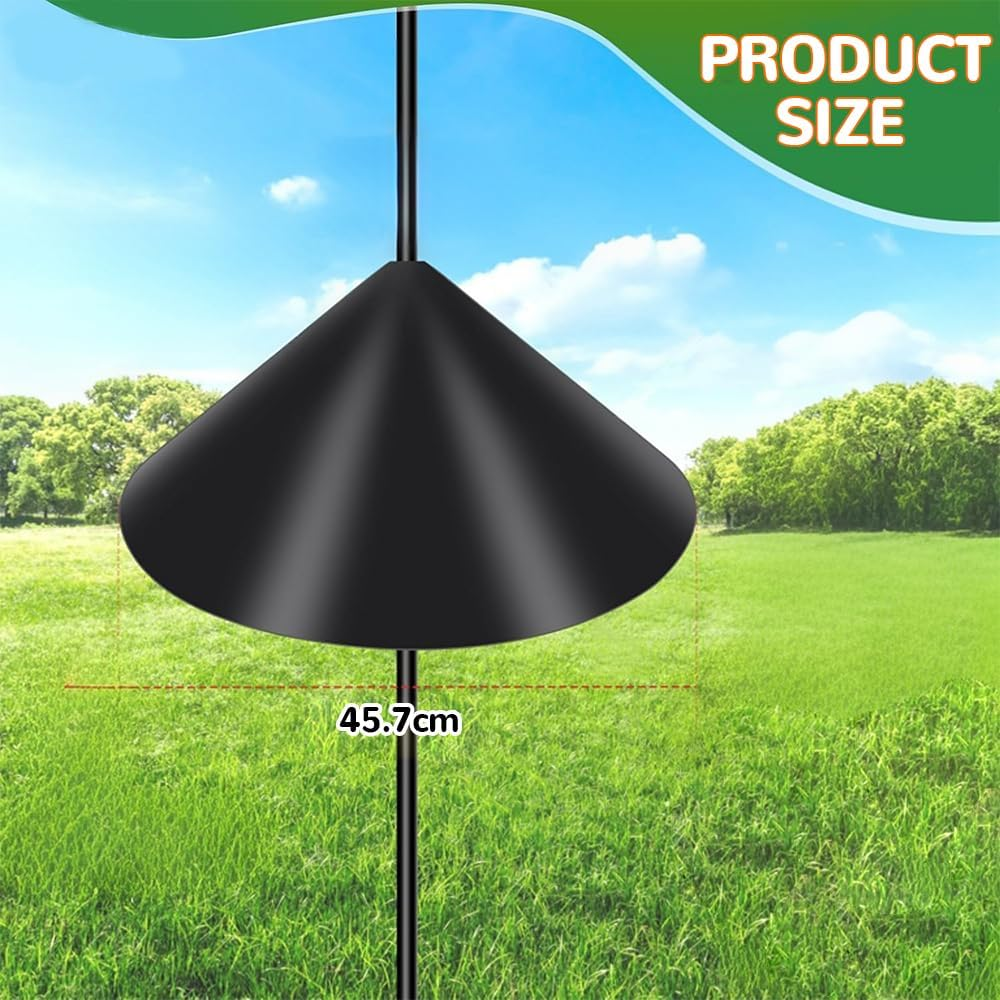 3 Pack Squirrel Baffle, outside Pole Mount Bird House Guard, Designed to Protect Outdoor Pole-Mounted Bird Houses, Bird Feeders, and Nesting Boxes from Squirrel Intrusion, for Outdoor Shepherd&rsquo;S Hook image number 1