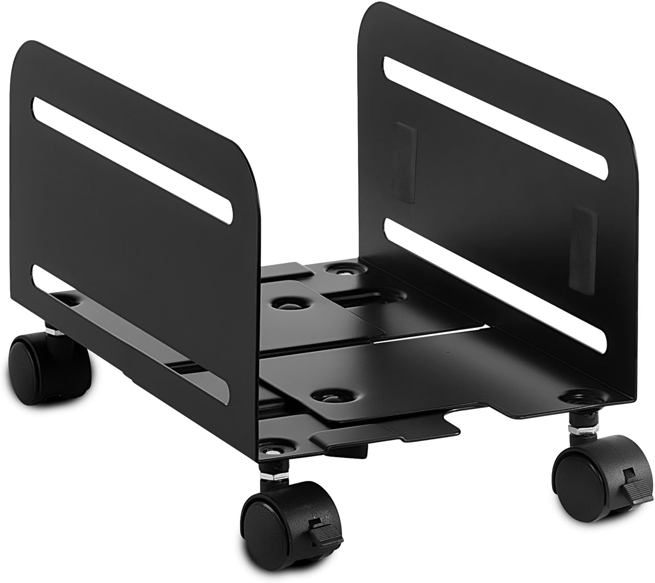 Mount-It! Rolling CPU Stand with Wheels, Heavy Duty Desktop Computer Tower Cart with Ventilation and Adjustable Width from 4.87 to 8.5 Inches, Steel&hellip; image number 5
