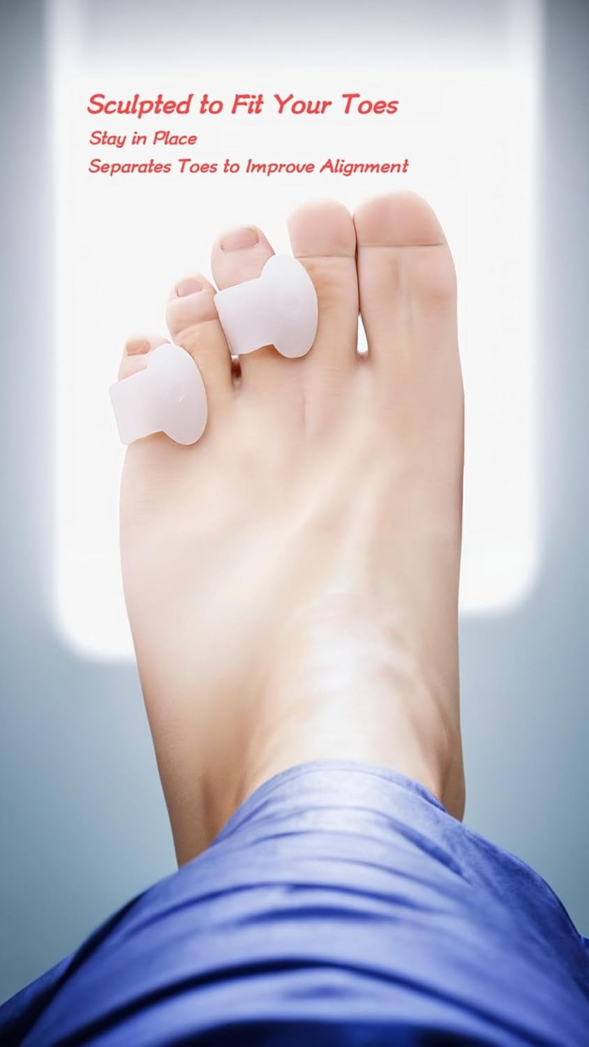 Honwor Gel Toe Separator Pack - Prevent Rubbing & Relieve Pressure - Little Toe Spacers (8 Pcs) image number 1