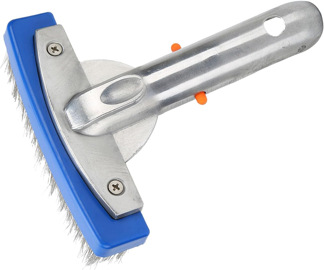 TOPINCN Stainless Steel Swimming Pool Brush Effortlessly Cleans Stubborn Stains for Pool Perimeter - 5.5In Cleaner Brush for Spa and Pond image number 3