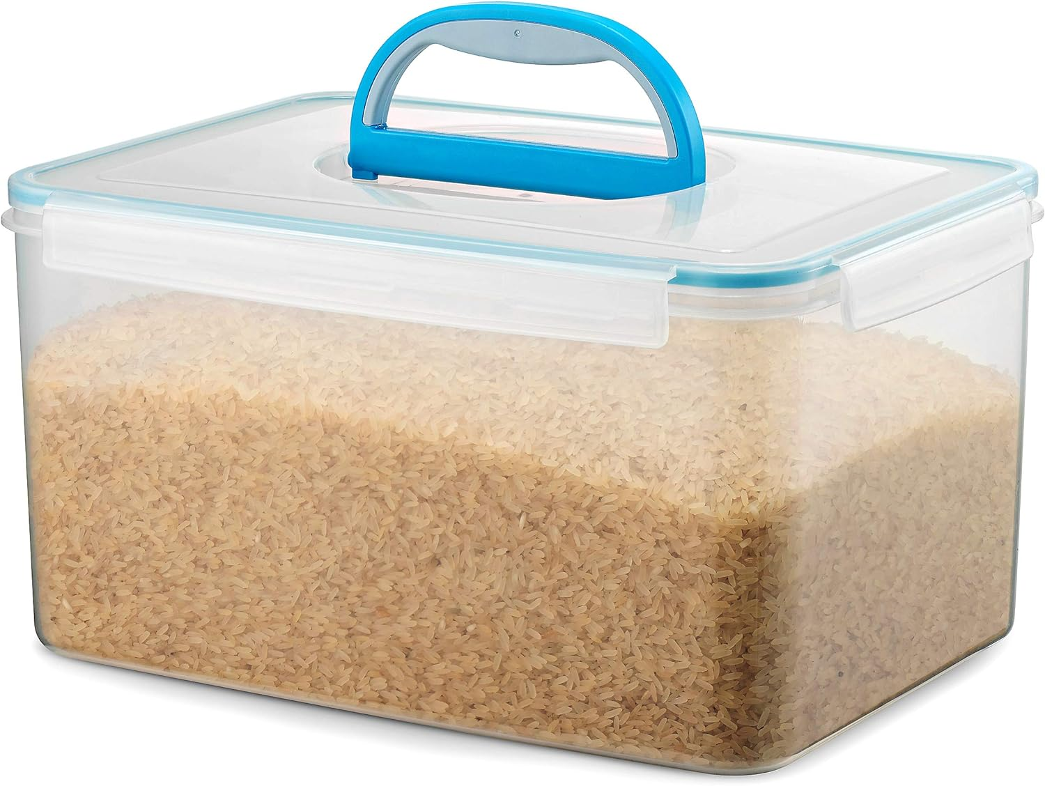 Big Size Food Storage Container Airtight with Handle Large 48.6 Cup (1 Handle, Clear) image number 4