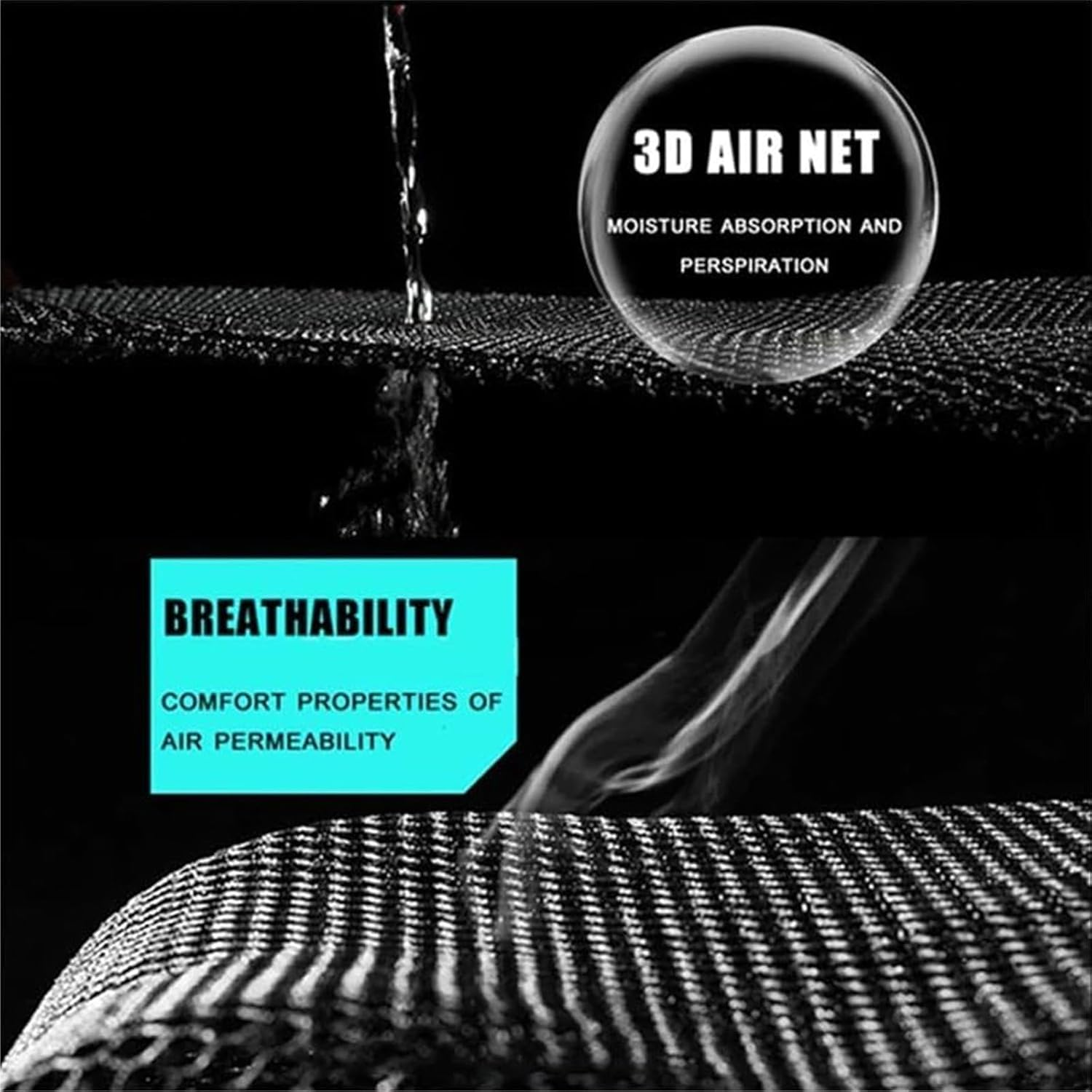 Comfortable Motorcycle Seat Cushion Cover 3D Mesh Insulated Non-Slip Seat Pad Cover Waterproof Breathable Motorcycle Seat Cover Compatible with CFMOTO 650MT 700CL-X(DL250) image number 6