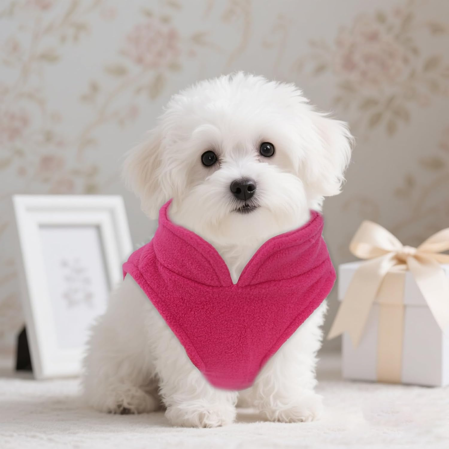 4 Pcs Dog Fleece Vest Sweater Winter Warm Dog Sleeveless Jacket Soft Pullover Fleece Cold Weather Coat Hoodie with D-Ring Leash for Small Medium Dogs Unisex image number 2