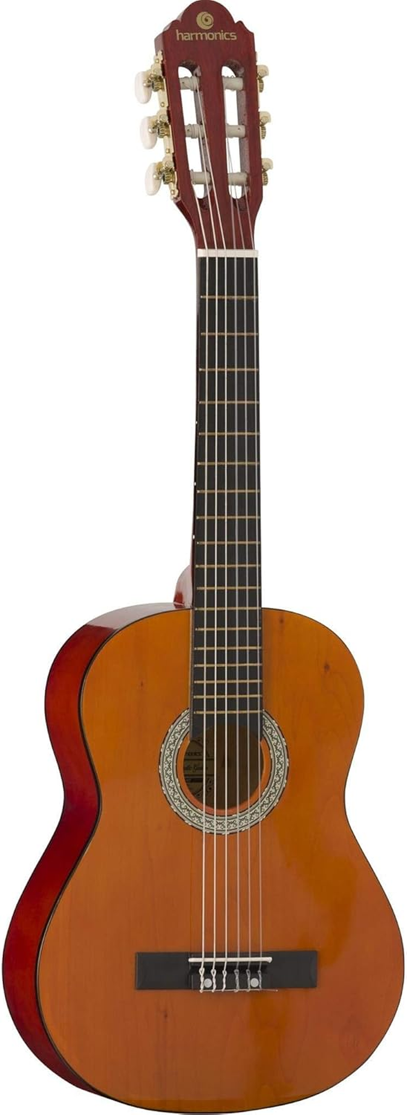 Harmonics GK-10NT Kids Acoustic Guitar for Children, Nylon Guitar Musical Instrument for Young Musicians 1/4 Size, Natural image number 4