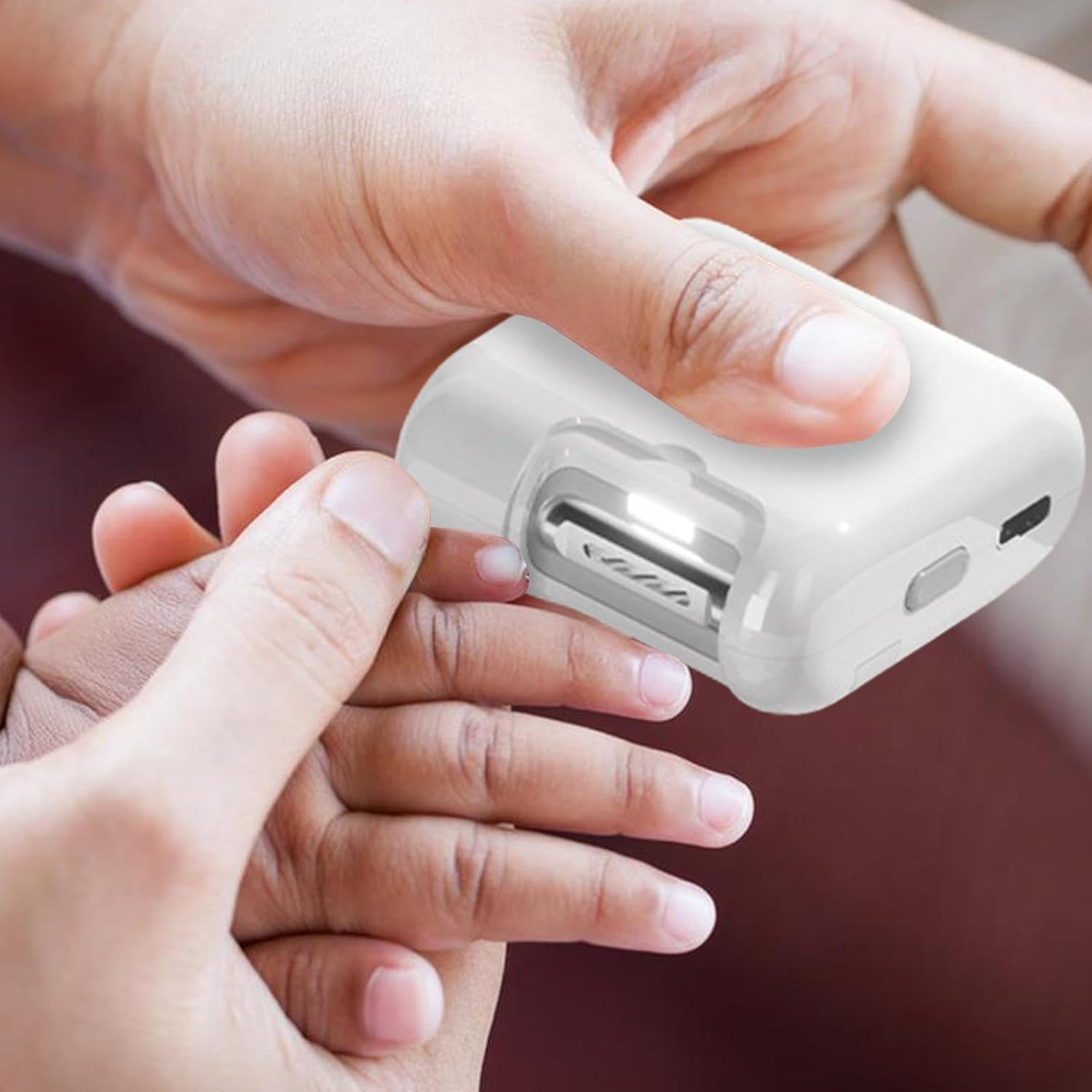 Automatic Nail File,Portable Automatic Nail Clipper | USB Rechargeable Nail Filer, Automatic Polishing Nail Clippers for Elderly, Children, Adults image number 1