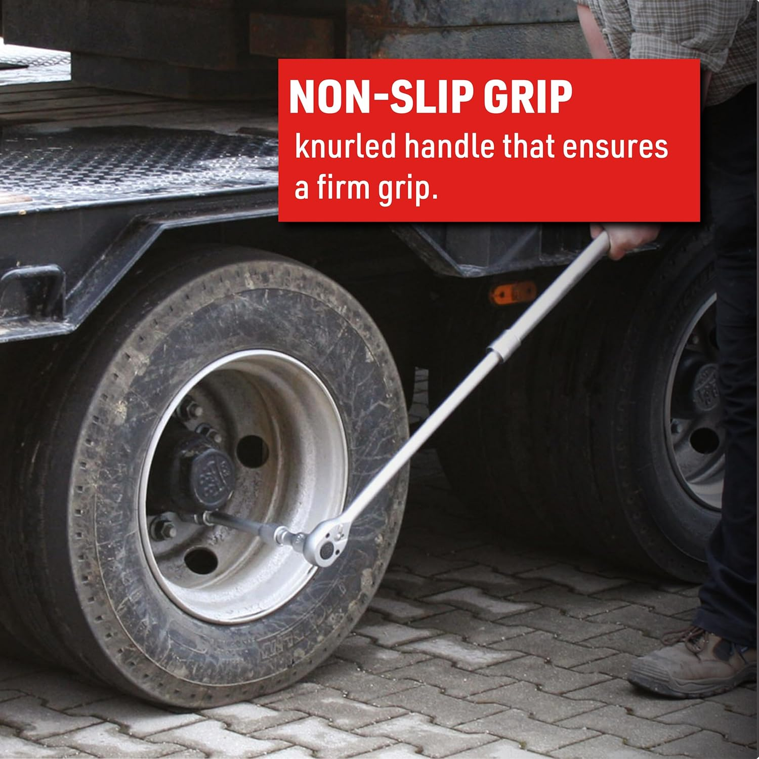 EZRED 3/4" Drive Extendable Ratchet with Reinforced Steel Telsecoping Locking Shaft image number 2