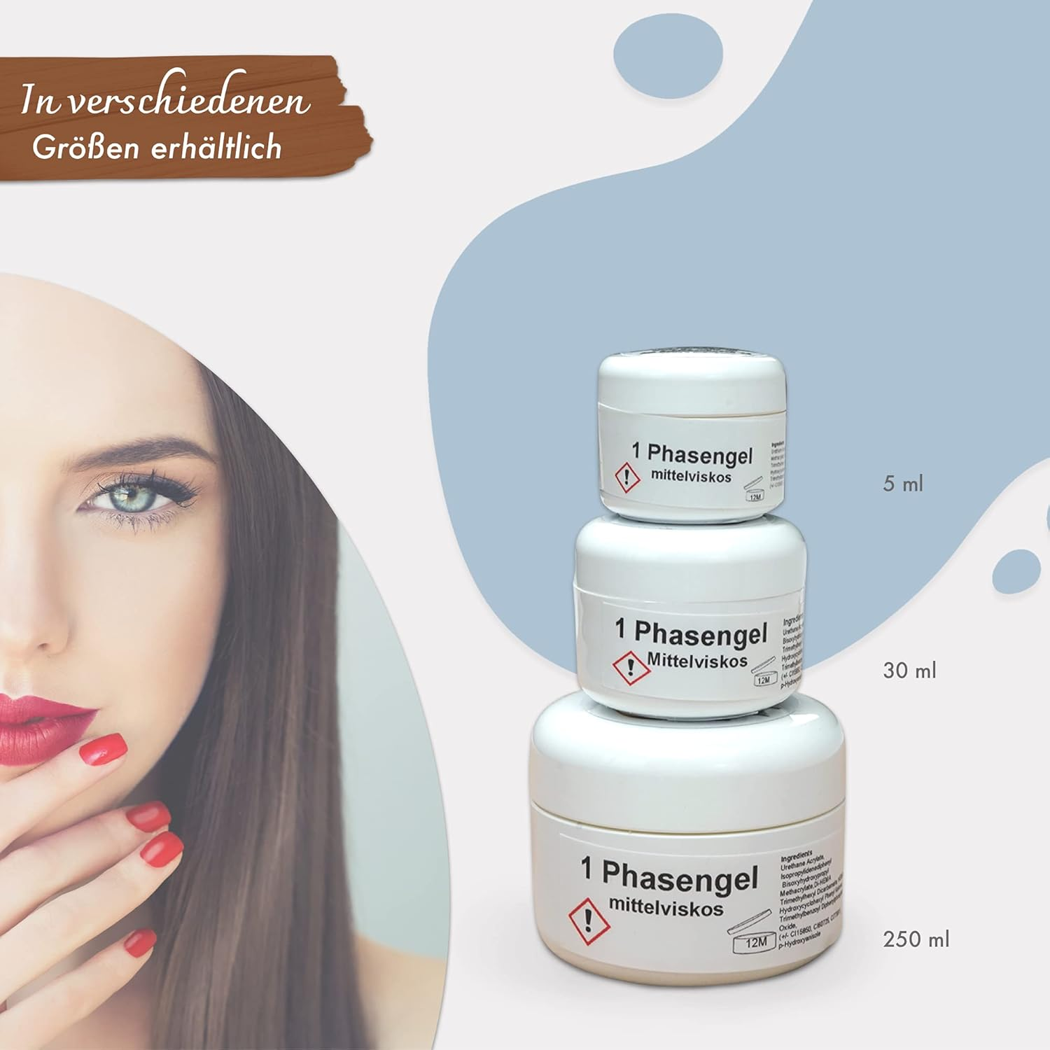 Gs-Nails Medium Viscosity 1-Phase UV Nail Gel for Nail Art & Nail Design - 3-In-1 Adhesive Gel, Builder Gel, Sealing Gel - Cover Gel (15 Ml) image number 4