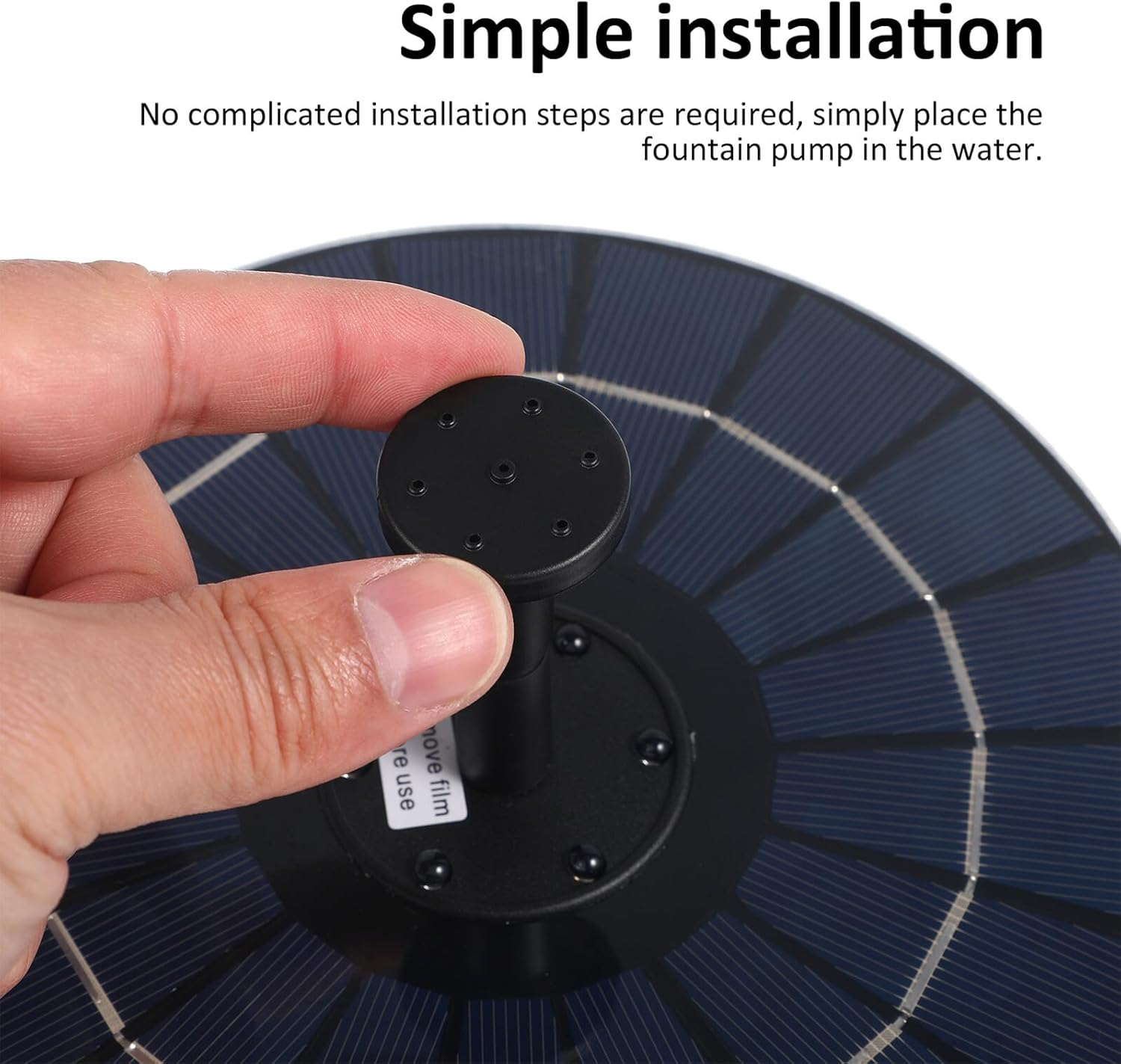 UKCOCO Solar Floating Fountain Pump with RGB Colorful Lights Solar Powered Birdbath Water Feature for Garden Pools Ponds Outdoor Decor image number 1