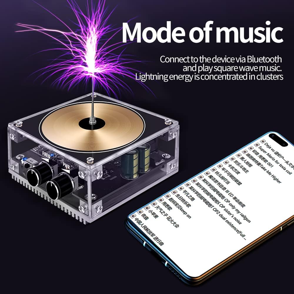 Multifunctional Electronics O Tesla Coil Module Plasma Speaker Sound Solid Science Experimental Toy Wi BT image number 3