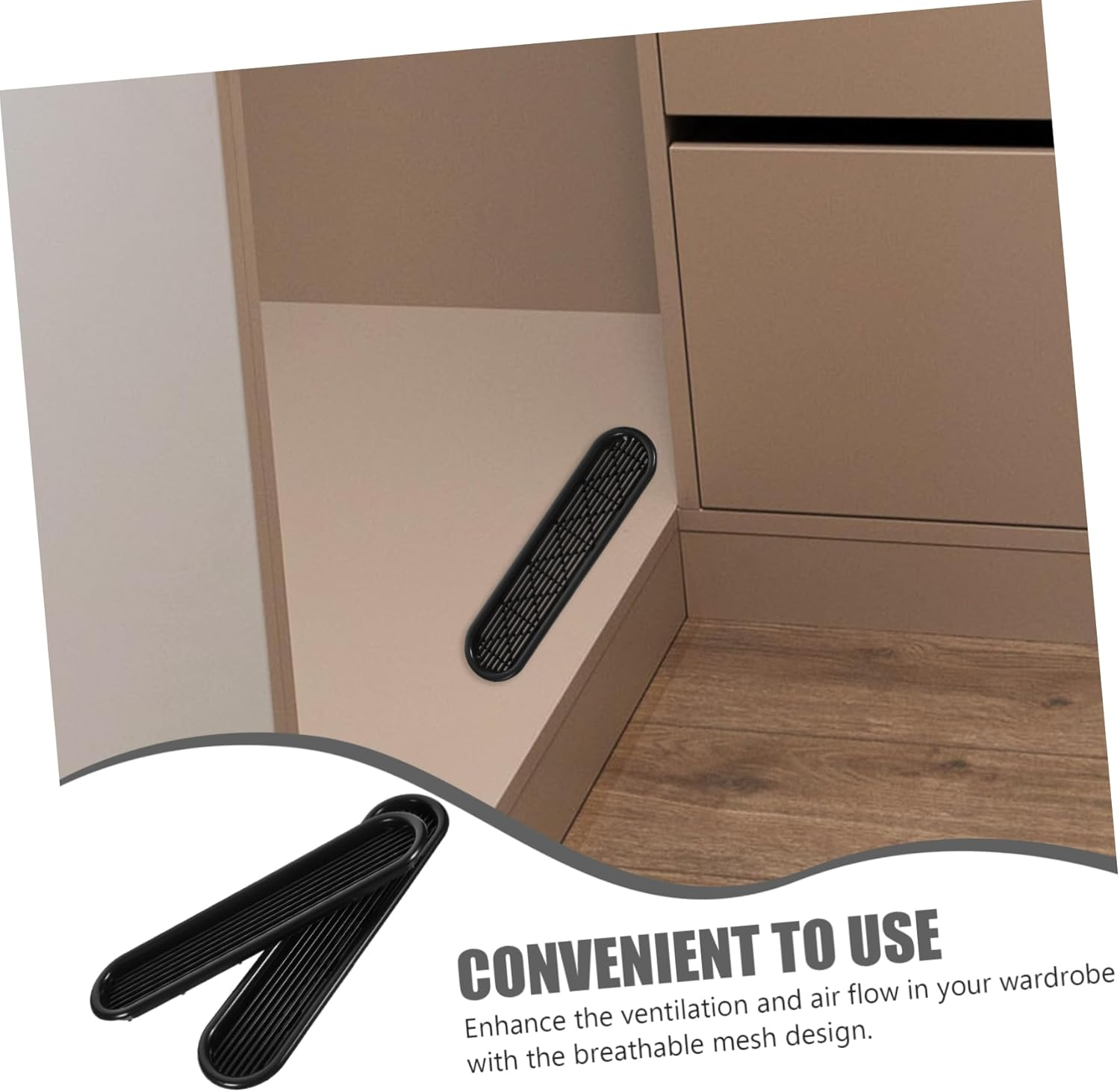 SHOWERORO 4Pcs Plastic Vent Covers Mesh Air Vent Grille for Ceiling Household Storage Wardrobe Shoe Cabinet Heat Dissipation Accessories image number 4