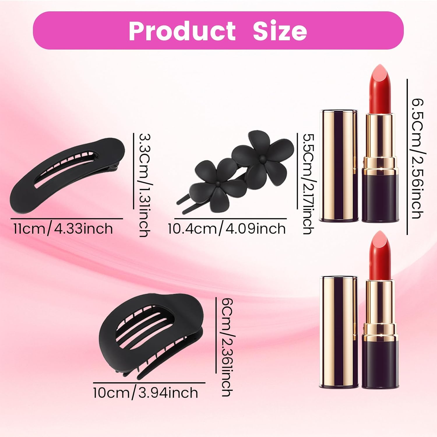 Hair Clips Set of 12 Strong Hold Hair Accessories for Women image number 6