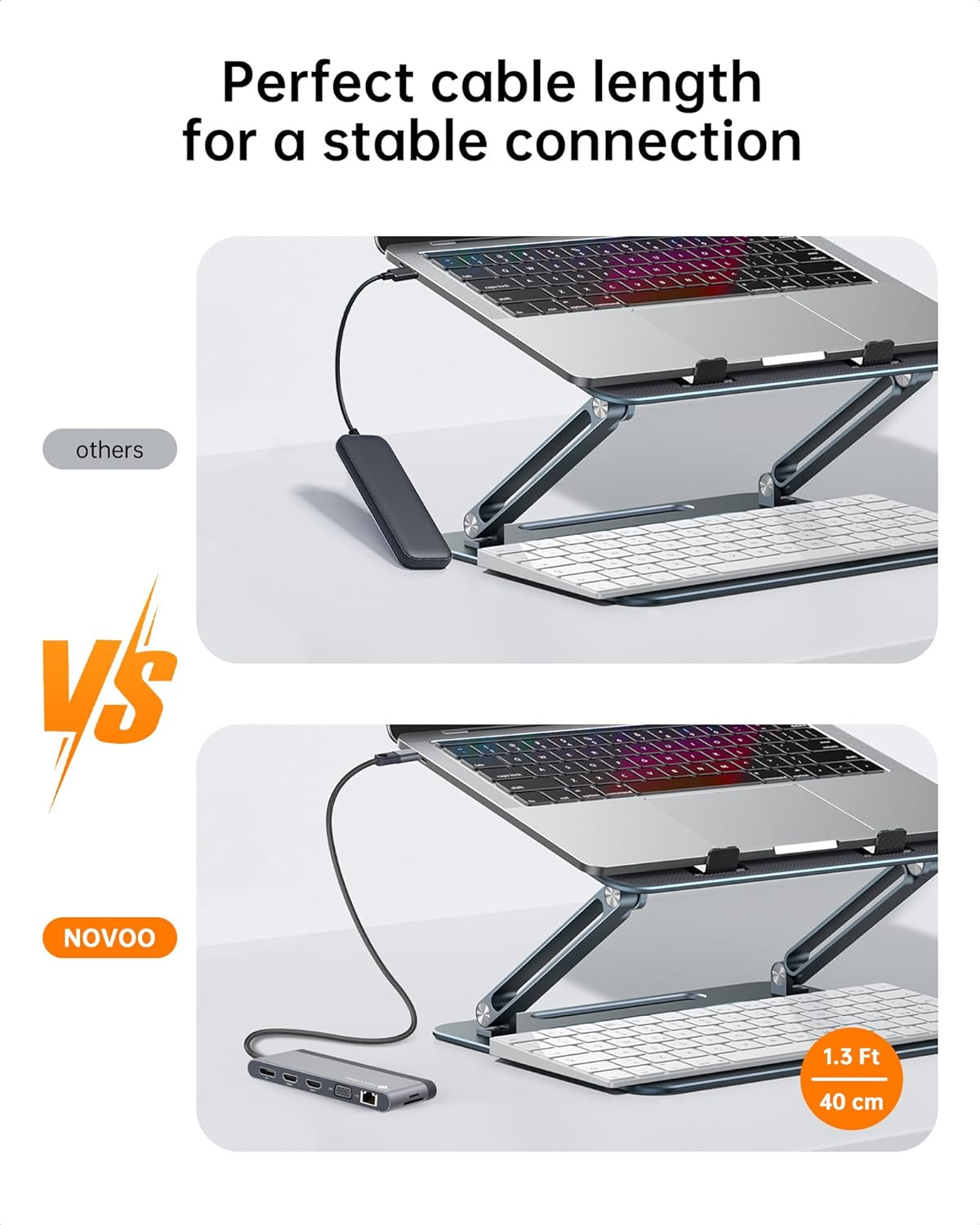 USB C Docking Station Quad Display, 14-In-1 Laptop Docking Station Dual Monitor, 8K@30Hz DP, Dual 4K@60Hz HDMI, VGA, 5 USB Data Ports, 100W PD, Ethernet, SD/TF, Mic/Audio, USB C HUB, Thunderbolt Dock image number 3