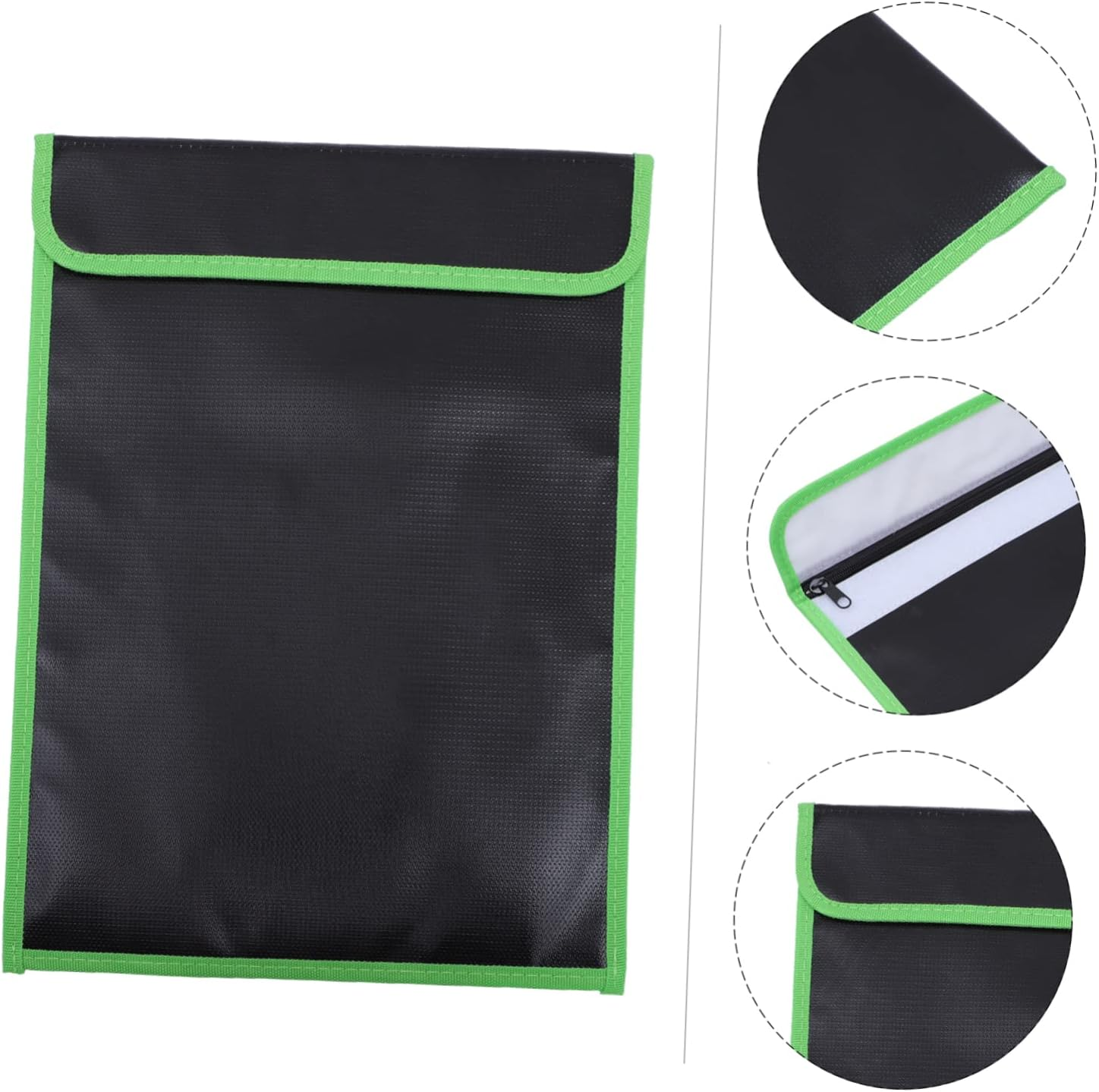 GRIRIW Fireproof File Bag Waterproof Pouch 37.5X28.5Cm Black Explosionproof Document Storage Bag for Battery Protection and Important Paper Safe image number 6