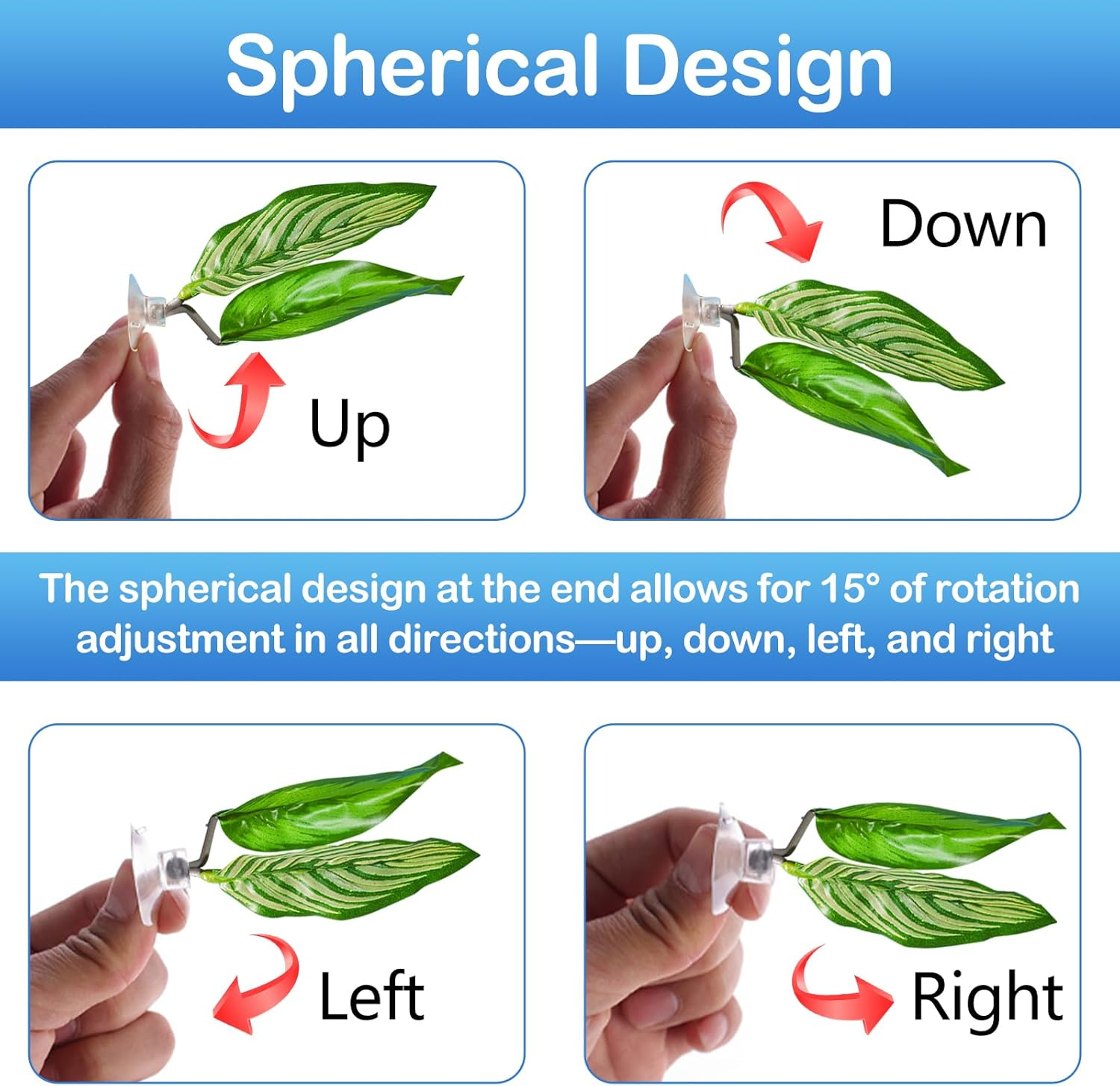 5-Piece Betta Fish Tank Accessories Set: Non-Tear Soft Aquarium Plants, Acrylic Hideout Tube Tunnel & Leaf Hammock for Stress-Free Environment &ndash; Safe Decorations with Spare Suction Cups