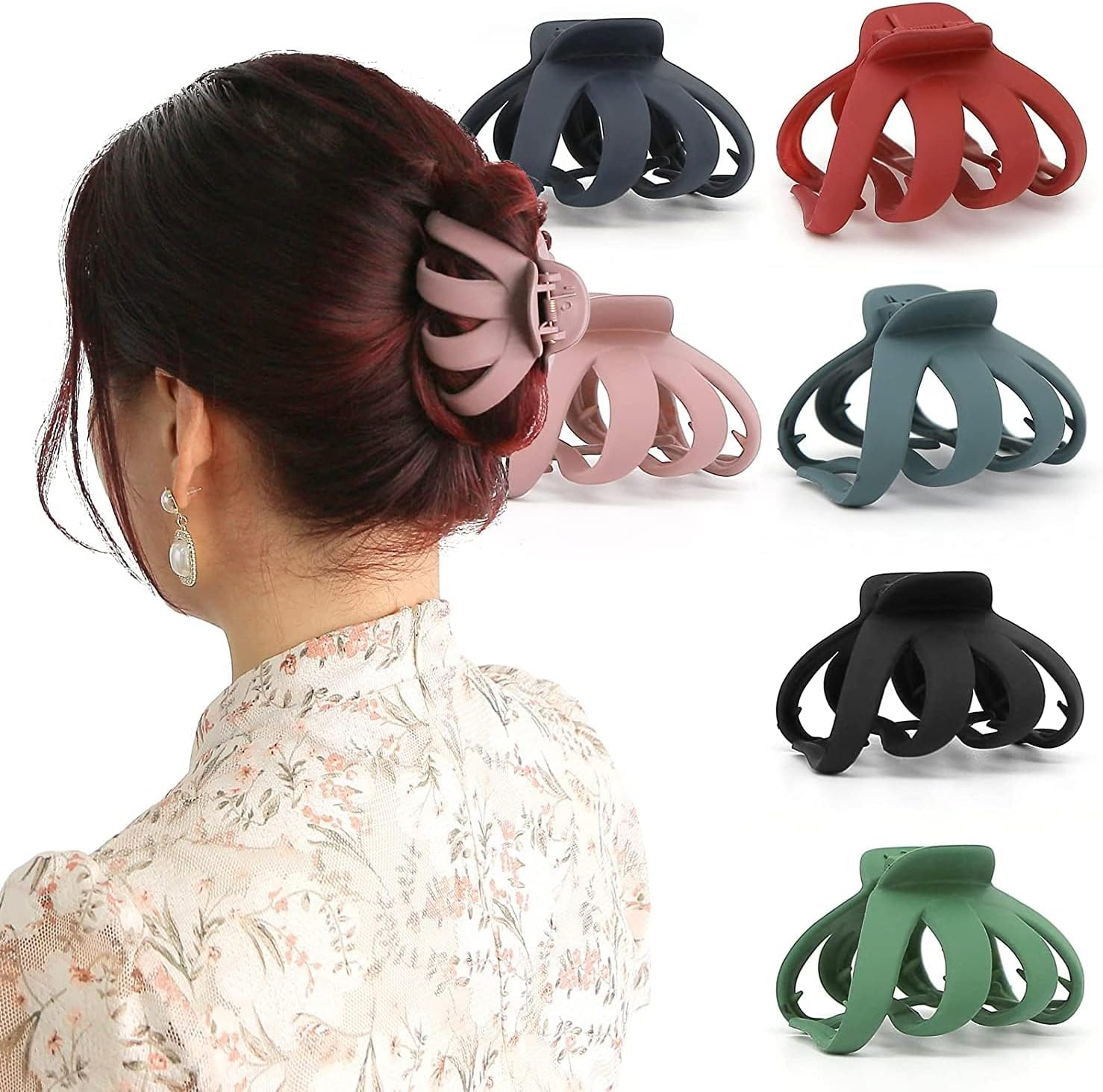 LATRAT Pack of 6 Octopus Hair Clips for Women with Thick Hair for Thick Hair, Non-Slip Hair Clips Claws image number 1