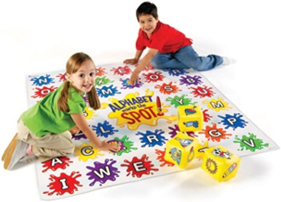Learning Resources Alphabet Marks the Spot Floor Mat, Letters, Sounds, Alphabet Game, 34 Piece Set, Easter Games, Ages 5+