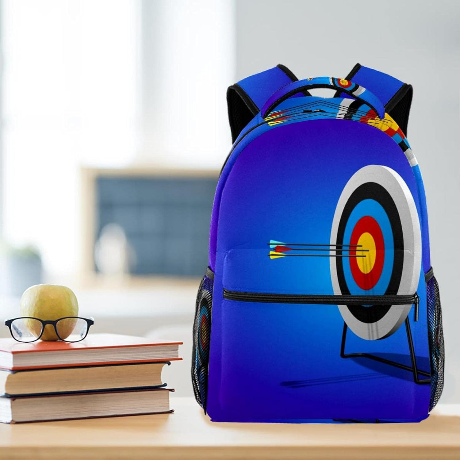 Arrow Target Backpack Students Shoulder Bags Travel Bag College School Tote Backpacks image number 4