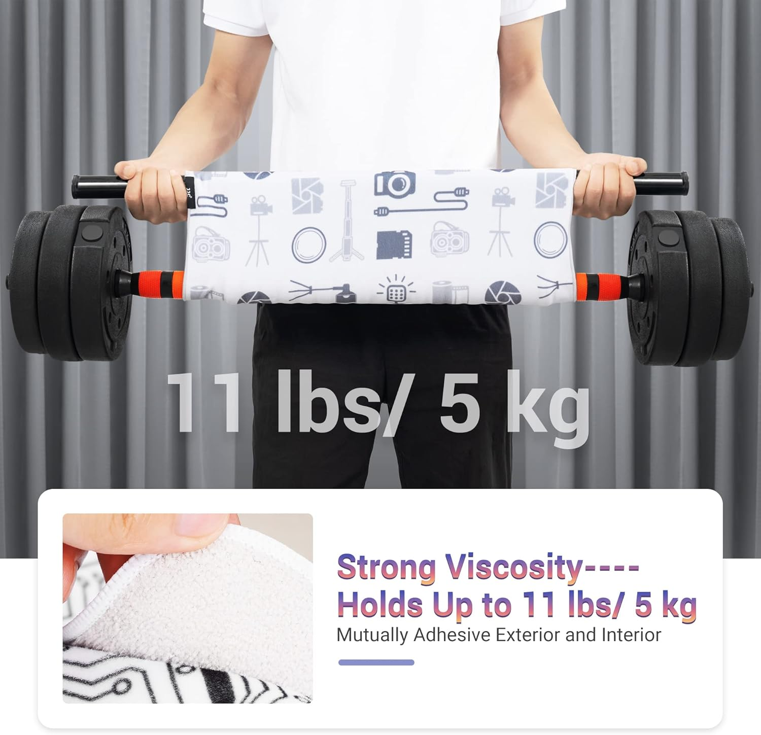 JJC 50X50Cm Camera Lens Protective Wrap with Pouch, Magic Self-Adhesive Flexible Wrapper Travel Accessories for DSLR Mirroless Cameras Cover Switch Ipad Equipment Protector Bag Case Foldable -Circuit image number 6