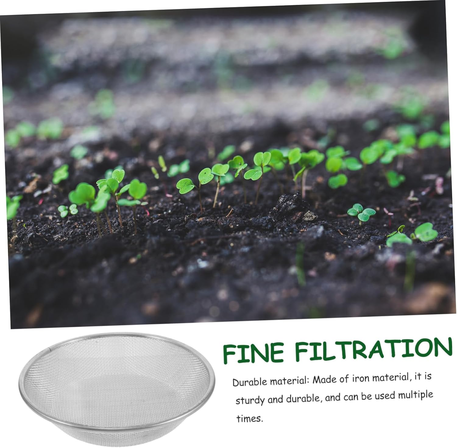 SUPVOX Sandstone Sieve Tool for Gardening Fine Mesh Sieve for Soil Strainer Sifting Pan Construction for Beach Sifting Compost Separation