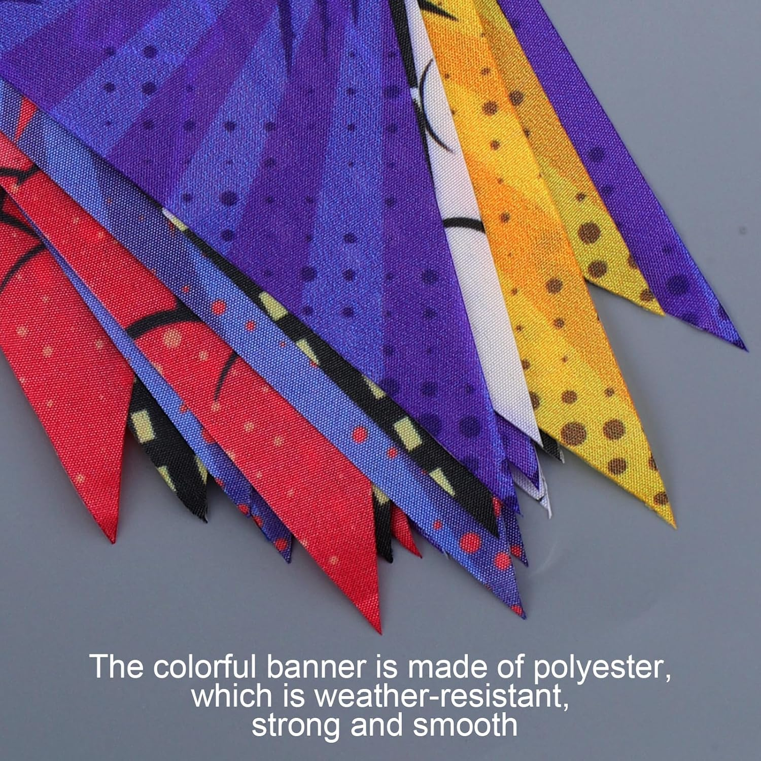 36 Pcs Hero Triangle Banner, 11M/36Ft Colorful Hero Theme Pennant Banner Flags Cartoon Theme Party Decorations Hero Flag Backdrop for Kids Birthday Baby Shower Photo Decoration image number 6