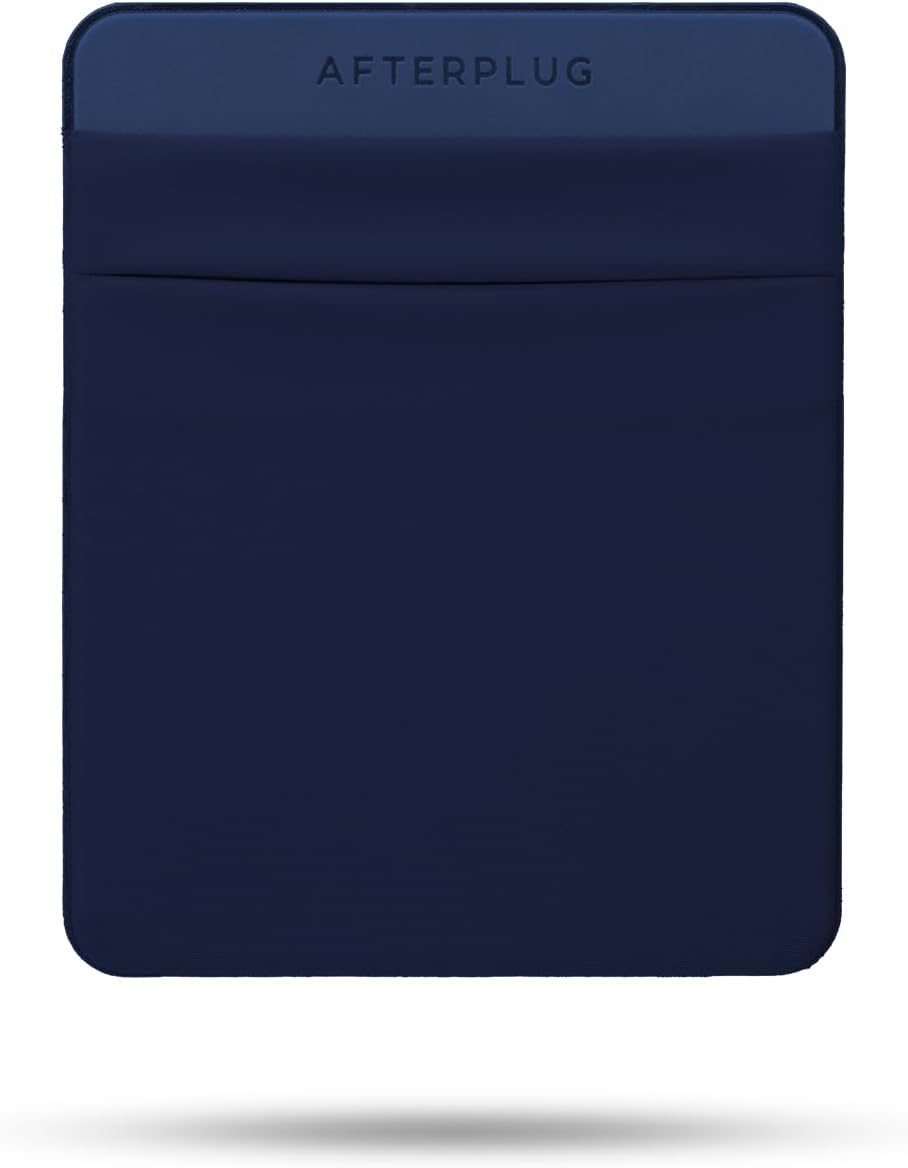 Afterplug 2-Pocket Adhesive Pouch for Laptop, Compatible with External Portable SSD, Magic Mouse, USB Cable and More - Black