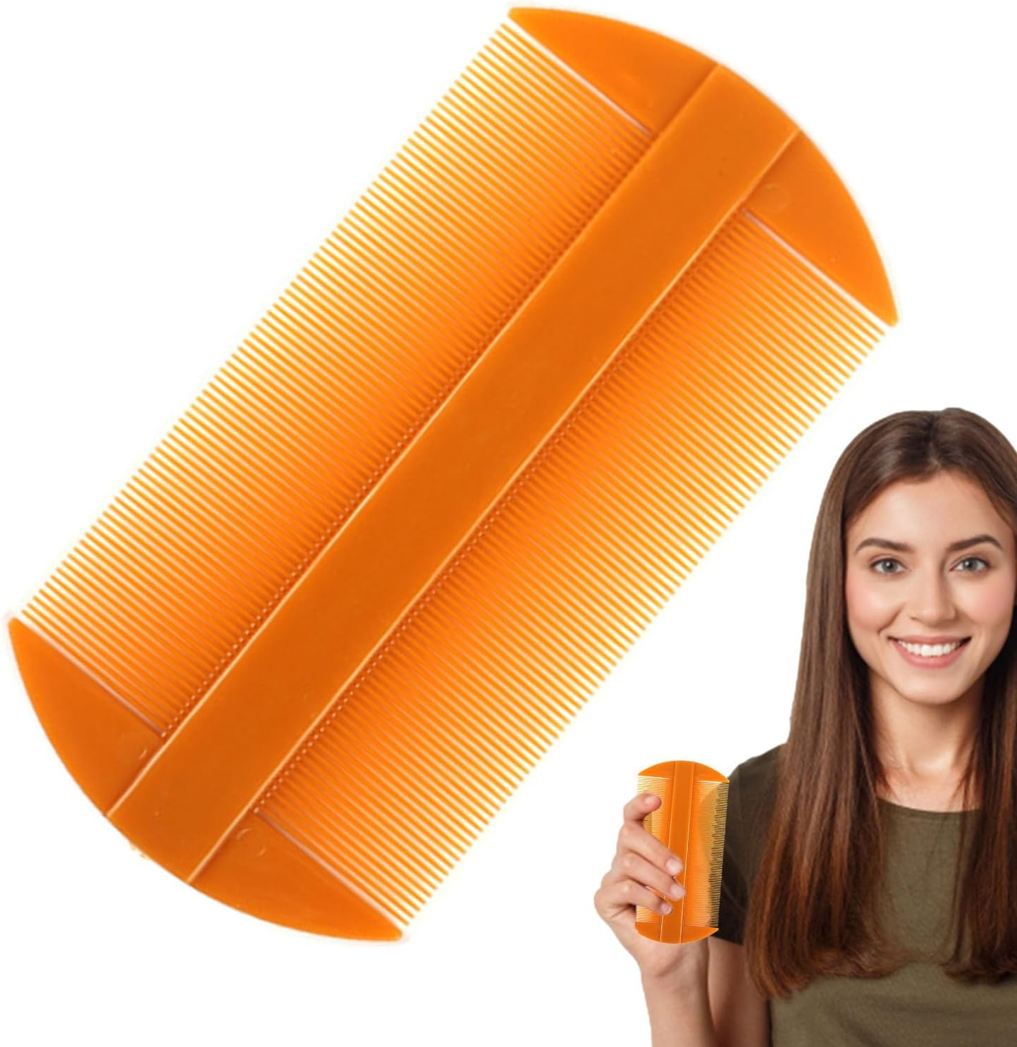 Lice Comb - Fine Tooth Hair Grooming Comb - Flea Combs, Double Sided Hair Comb for Removal Dandruff, Louse and Nit Comb for Head Lice Treat Helves image number 6