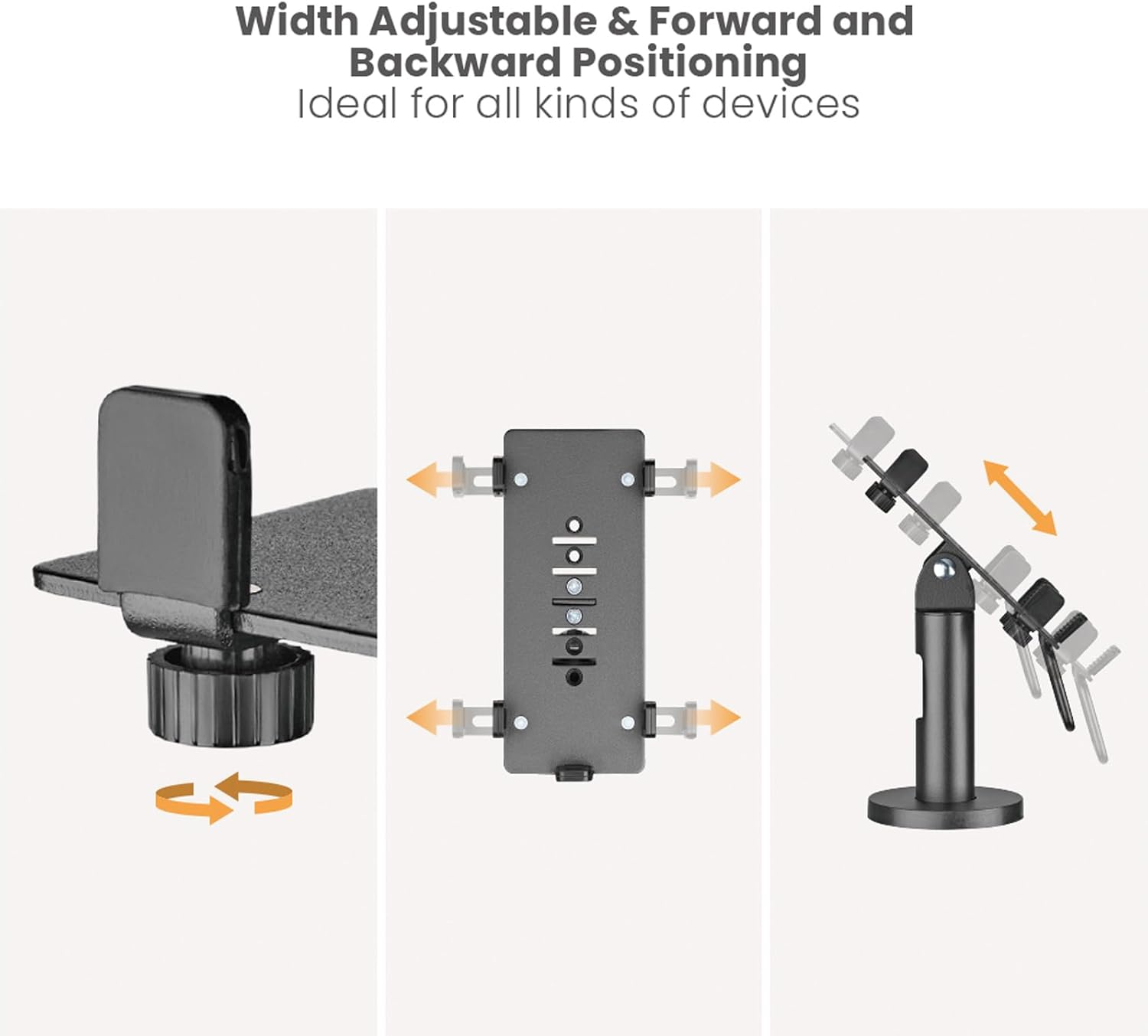 ROLINE Universal Swivel and Tilt Credit Card Terminal Stand Black image number 4
