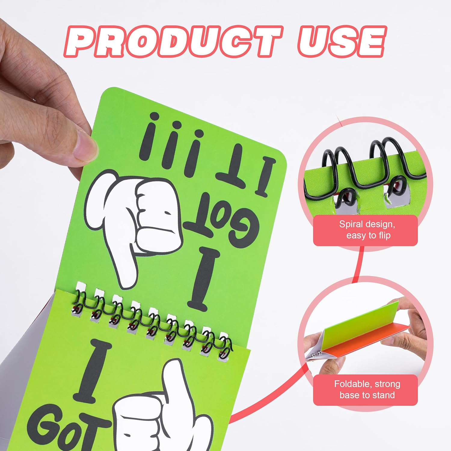 PERBDEAL 24 Pcs I Need Help Mini Flip Charts - Classroom Management Tools for Teachers Interaction and Behavior Self-Assessment Cards for Students Educational and Learning Activities School Supplies