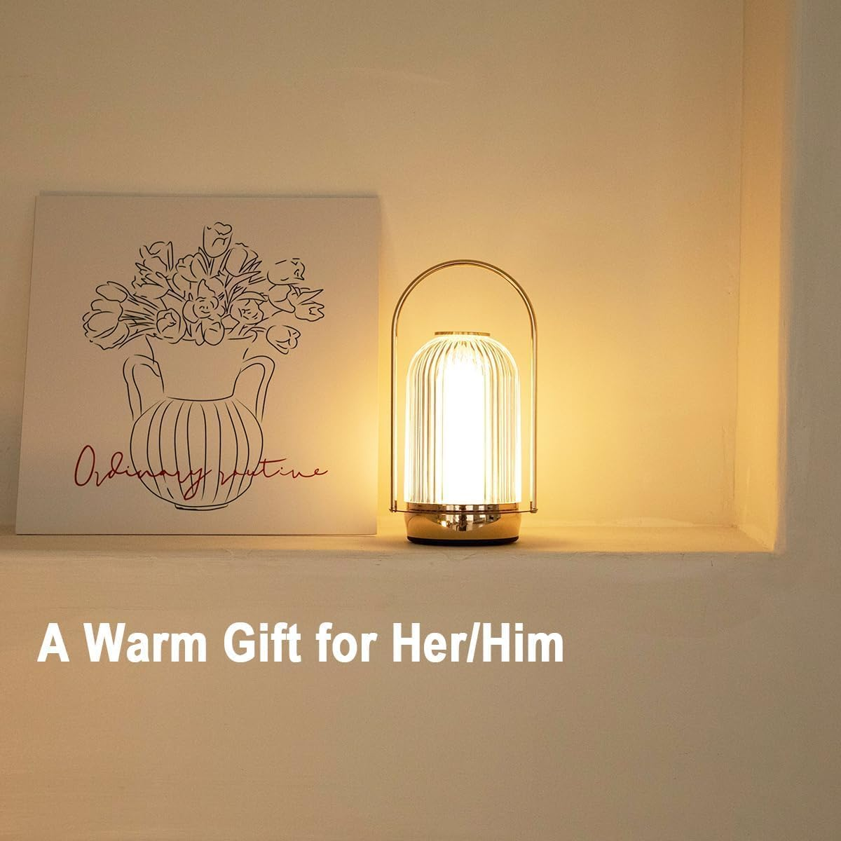 Cordless Table Lamp 2 Packs, Rechargeable LED Night Light with 3 Color Stepless Dimming, Battery Operated Ambient Lighting Bedside Lamp for Bathroom, Bedroom, Kidsroom, Outdoor, Restaurant image number 3