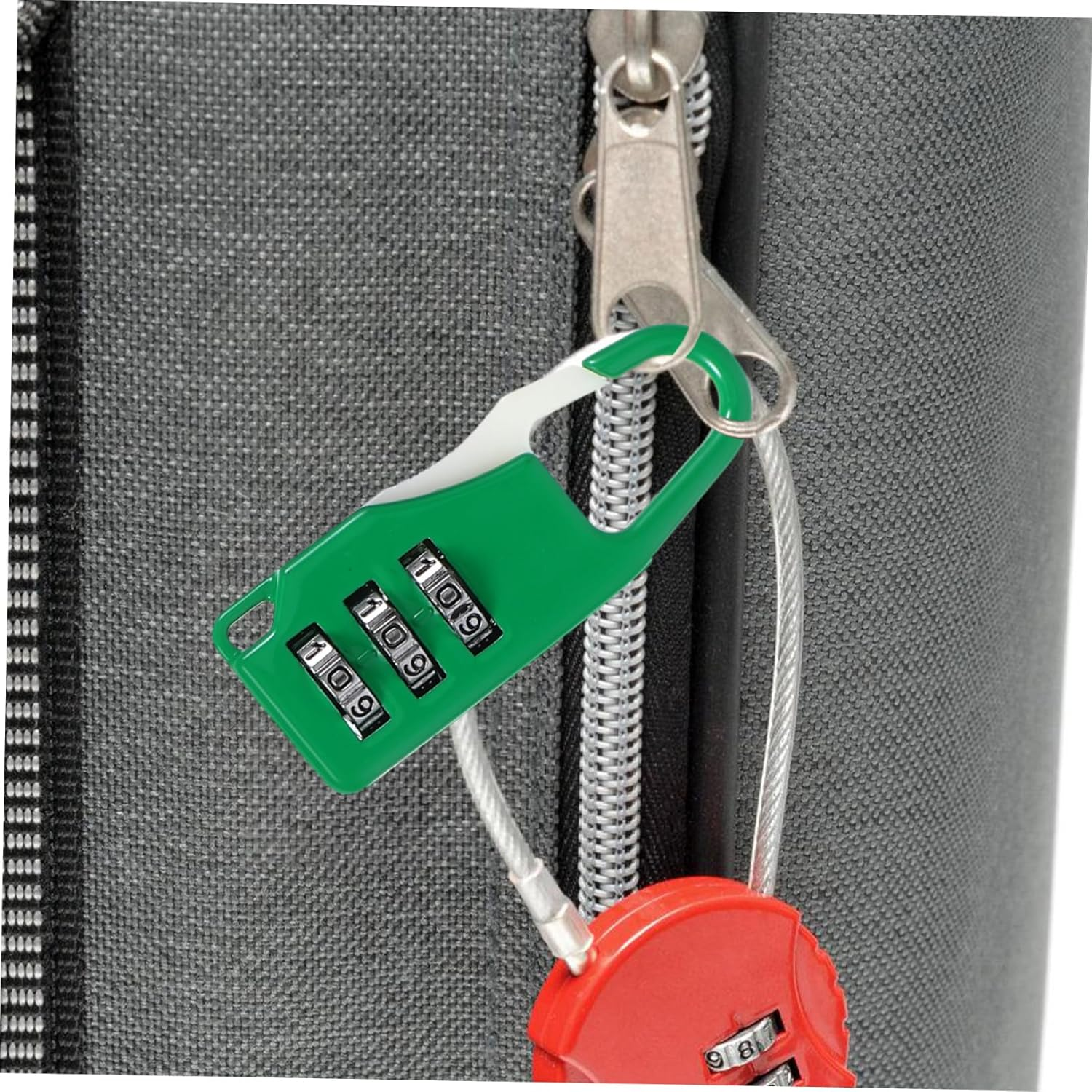 GETAJGHSD 6Pcs 3-Digit Combination Luggage Locks Zinc Alloy Padlocks for Suitcase Gym Locker Travel Security Black, Silver, Red, Blue, Green image number 4