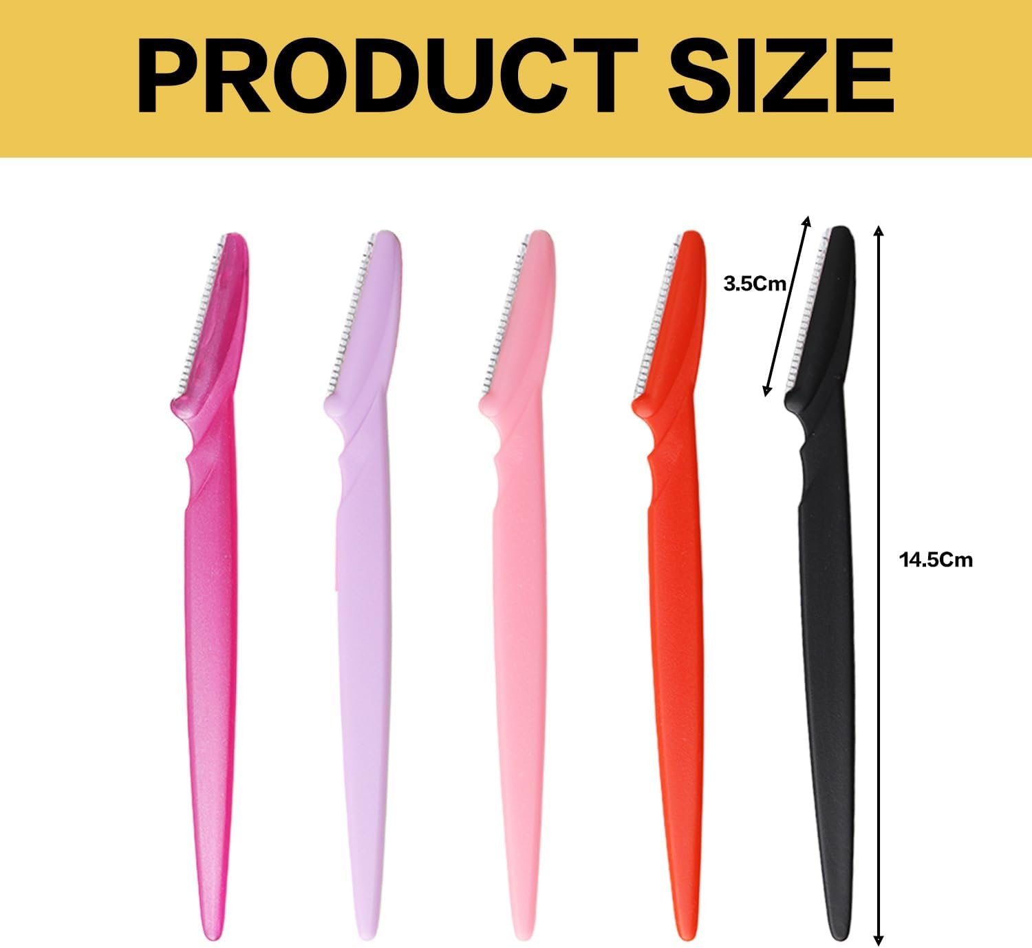 Kaoruo Dermaplaning Tool &ndash; 12PCS Mixed Colors Face Razors for Women, Eyebrow Razor & Face Shaver, Facial Hair Removal & Exfoliating Dermaplane Razors image number 3