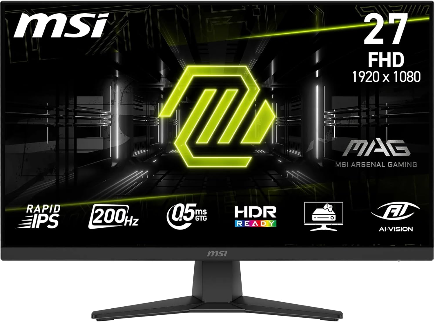 MSI MAG 275QF 27 Inch WQHD Gaming Monitor - 2560 X 1440 Rapid IPS Panel, 180 Hz / 0.5Ms (Gtg, Min.), 101% Srgb Colour Gamut, Frameless Design, HDR Ready - Displayport 1.4, HDMI 2.0B (WQHD @ 144Hz) image number 4