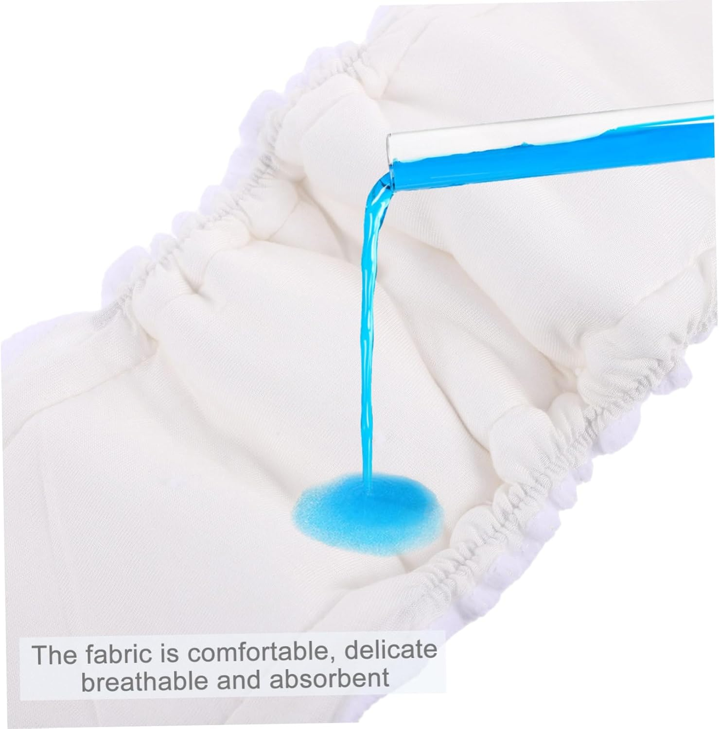 Toyvian 6Pcs Bamboo Cotton Diaper Inserts Washable Reusable Diaper Liners Thick Bamboo Fiber for Newborn Nappy Booster Pad image number 4