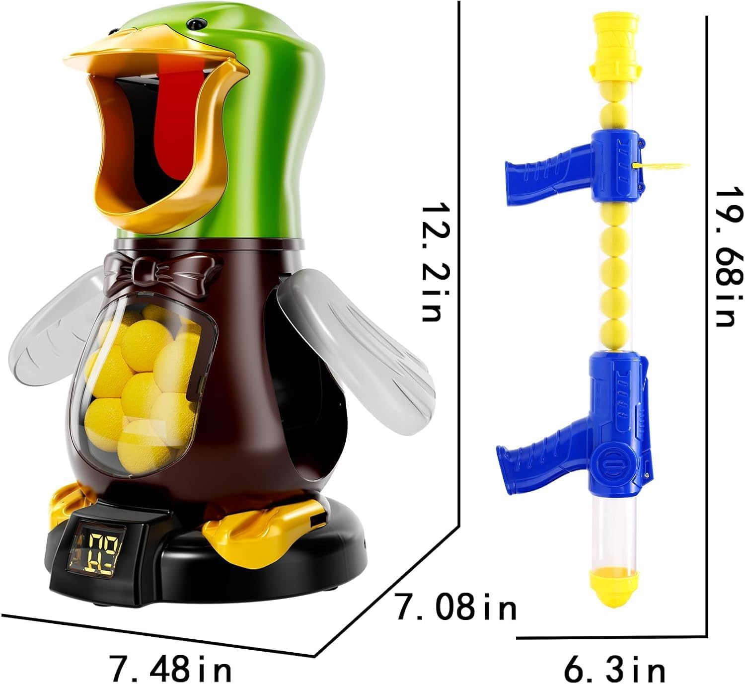 MSKOLER Duck Shooting Toys for Kids 3-5 Years, 2 Packs of Foam Shooting Toy with Movable Shooting Game, Interactive Competition Game Gifts for Boys and Girls Ages 6 7 8 9+ Years Old image number 2