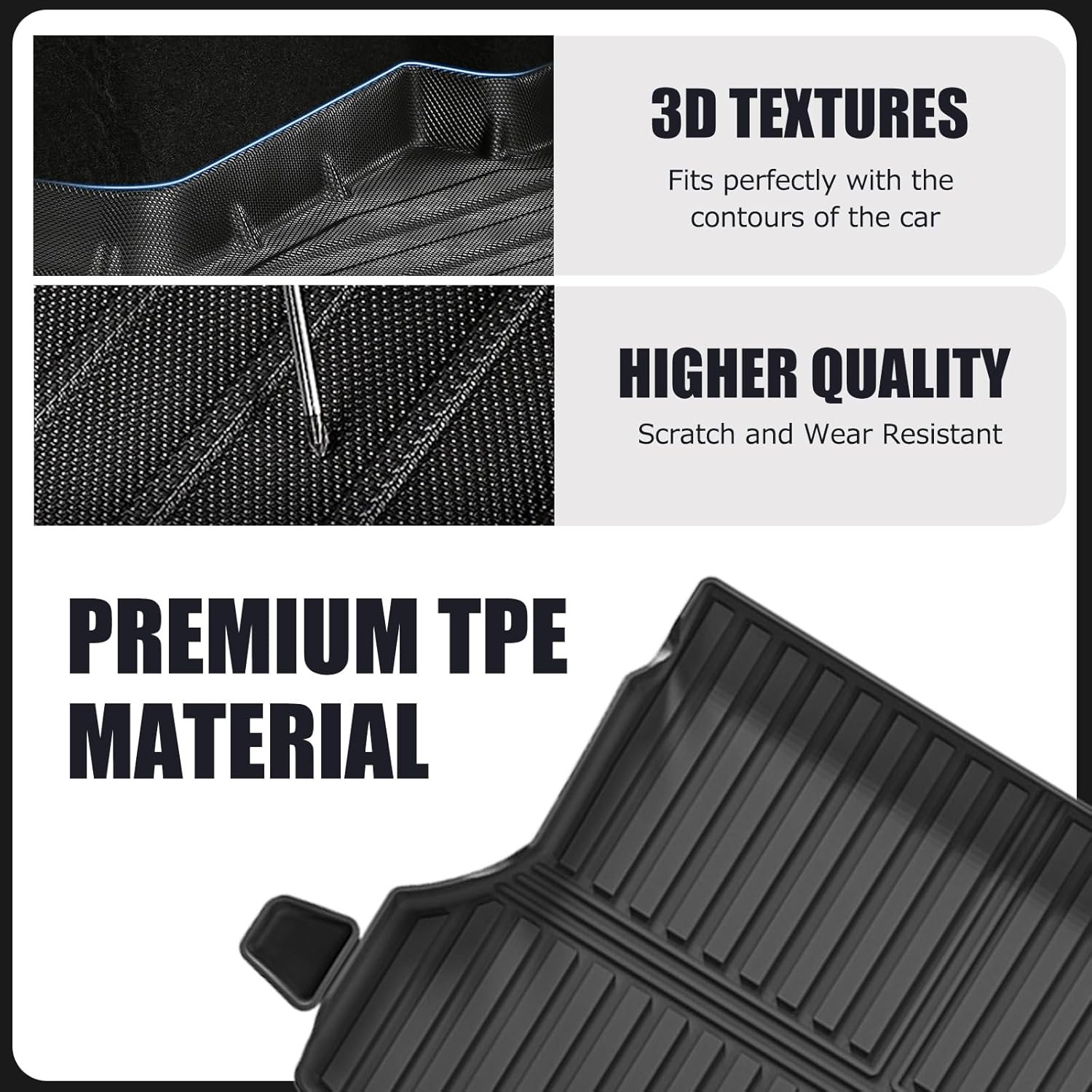 CMPCTR Cargo Mat Boot Liner for Subaru Forester TPE Cargo Liner Heavy Duty Cargo Trunk Mat Luggage Tray Interior Accessories image number 2