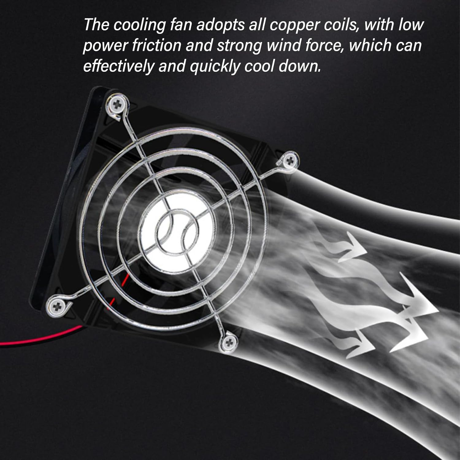 USB Cabinet 80Mm Fan Quiet Cooling Fan Systems with 0-60℃ Temperature Control for Home Theater Cabinets Computer image number 1