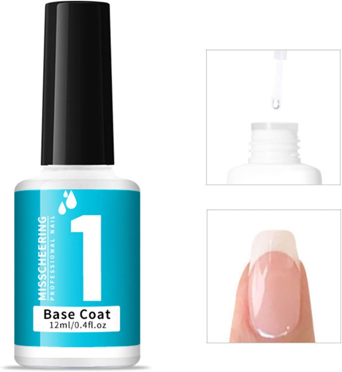 Dipping Powder Nail Liquid Set with Base Coat Top Coat Activator - 3 Bottles 12Ml Each, No UV LED Lamp Needed, Easy to Apply, Rapid Drying, for DIY Home Nail Art, Mild Scent, Even Application image number 1