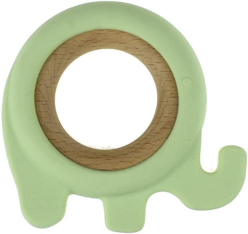 Koala Dream Silicone Elephant Teether - Green | Baby Teething Toy, Bpa-Free, Safe for Infants image number 1