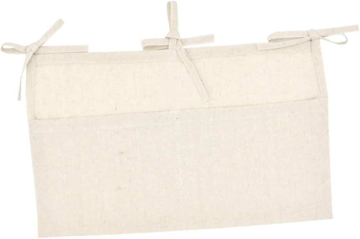 SHOWERORO 3Pcs Kindergarten Crib Bag Diaper Pouch Organizer Straps Double Pocket Sturdy Easy to Use for Nursery image number 2