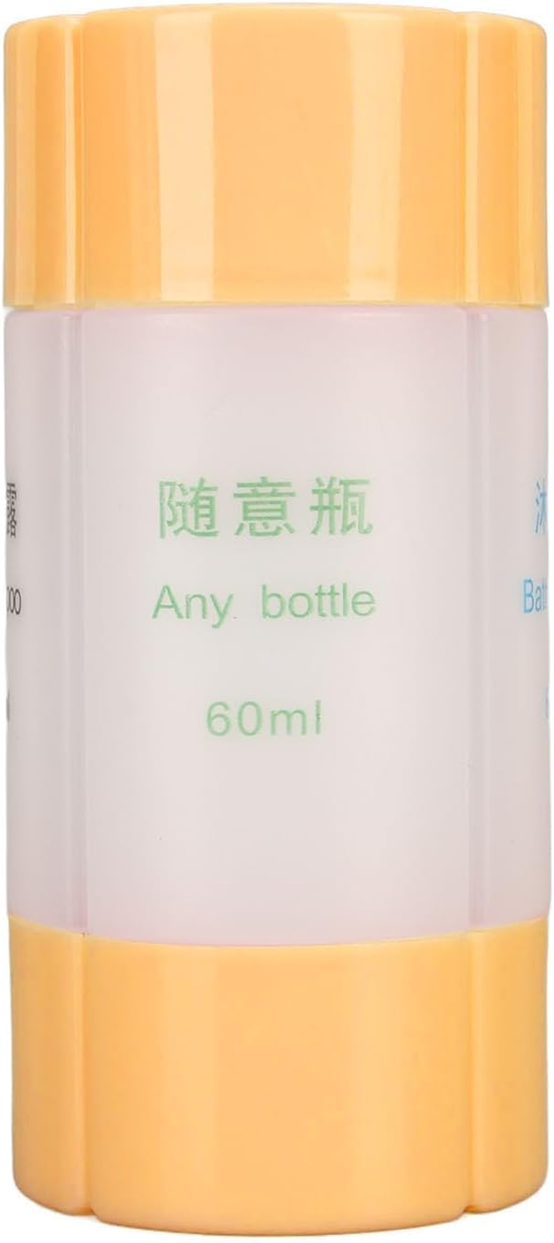 CUOFYUNL 4 in 1 Travel Dispenser Orange Strong Plastic Small Light Portable Shower Bottle for Shampoo Lotion Toiletries Soap image number 2