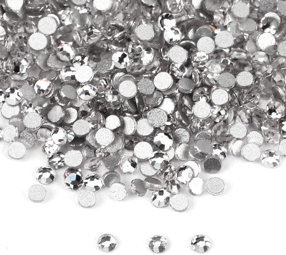 1440Pcs White Color Crystal, Glass Nail Art Rhinestones, Precise Cutting Technology Make the Smooth and Bright (Ss3(1.3-1.5Mm)) image number 1