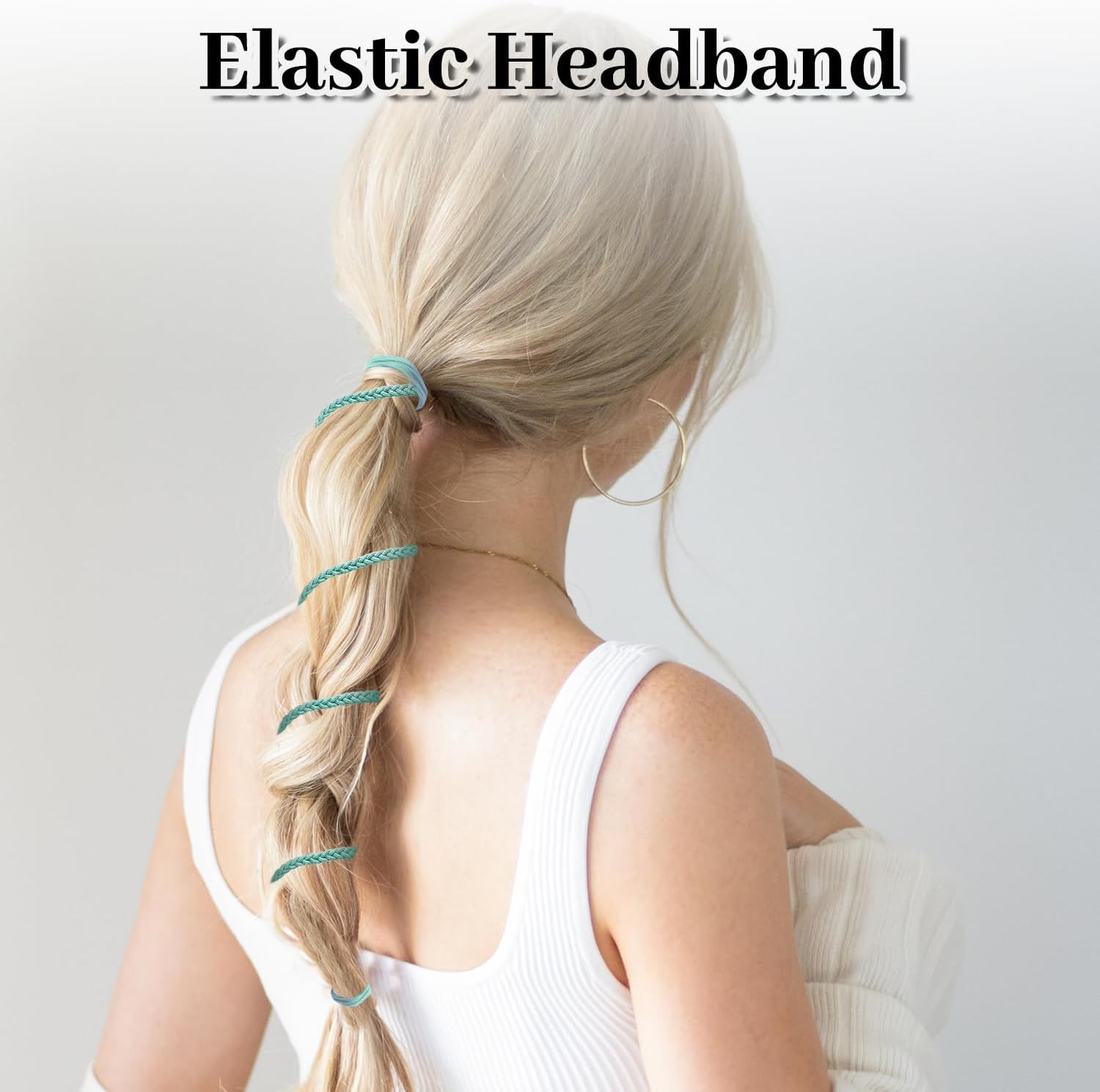 3 Pcs Spiral Hair Ties, Rip Tie Ties Spiral Bands Elastic Headband Ponytails for Hair Braided for Gym Swimming Diving Riding (Style 2) image number 1