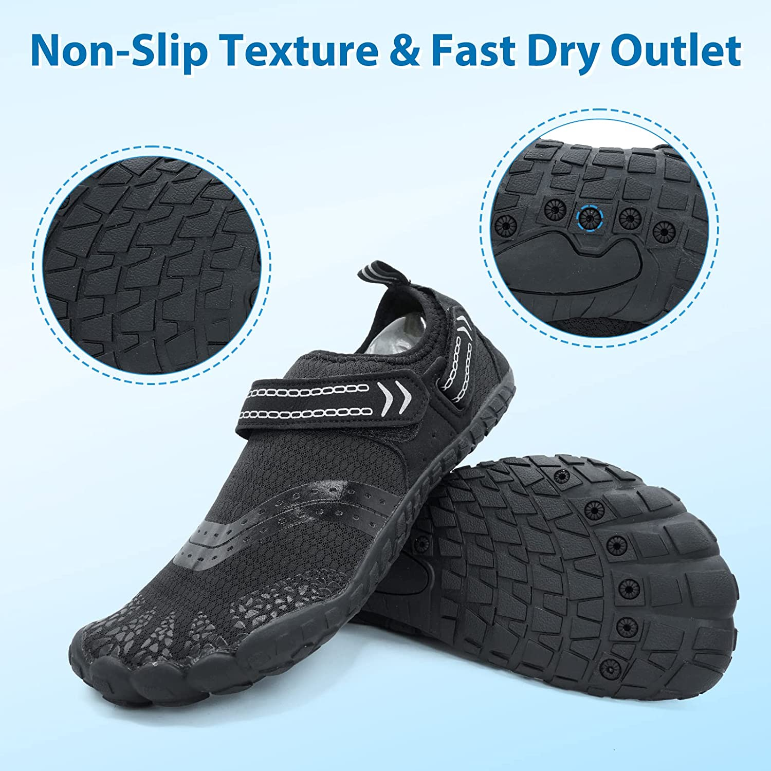 USOR Water Shoes for Men Women Barefoot Quick-Dry Breathable Non-Slip Socks Shoes Aqua Shoes Swim Beach Sports Shoes for Boating Fishing Hiking Diving Surfing Yoga image number 5