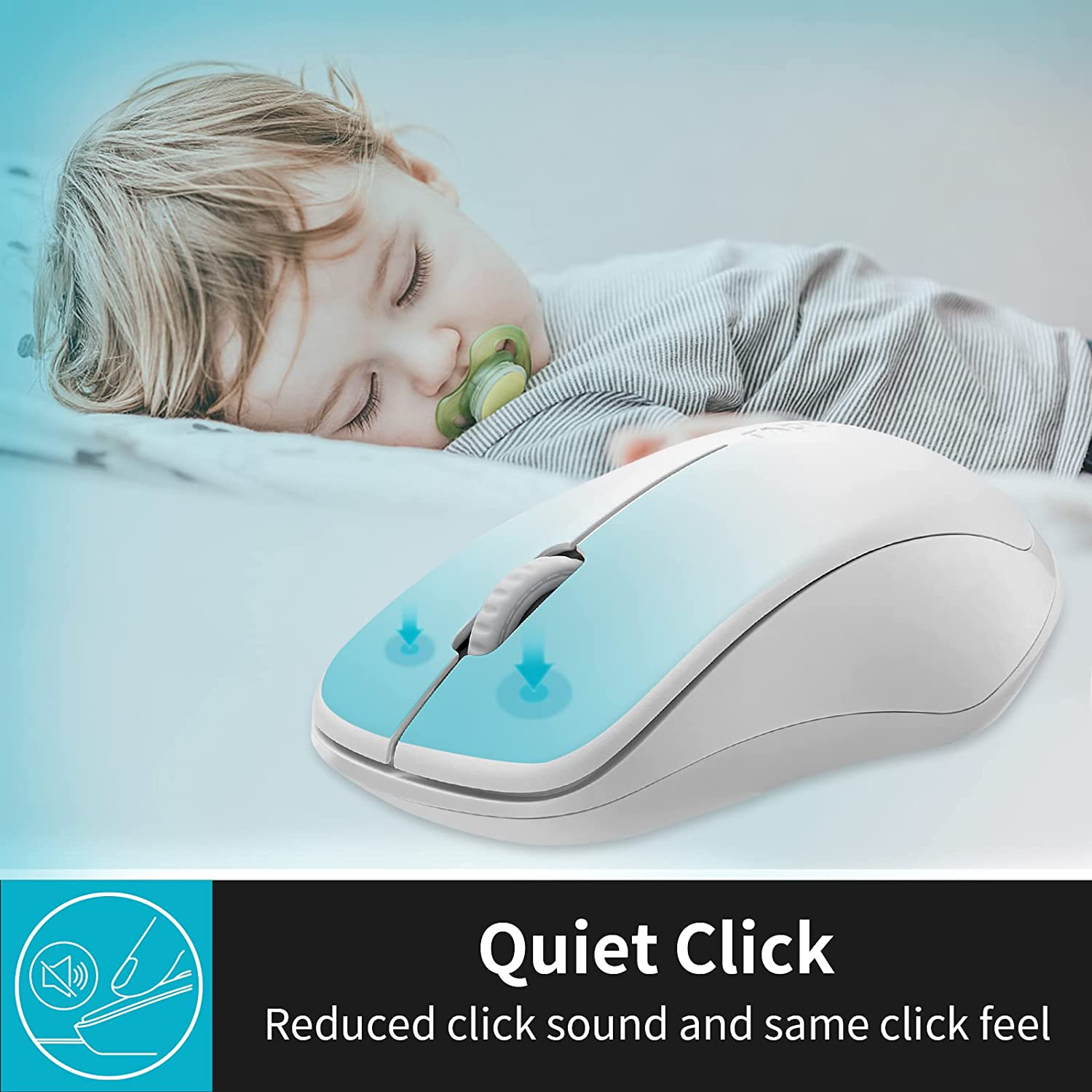 RAPOO 1680 Wireless Mouse, 2.4G Silent Mouse with USB Receiver, Ergonomic Mouse, Optical Mouse, Portable Light Computer Mice for Notebook, PC, Laptop, Computer, Long Battery Life, 1000 Dpi,Whiite - Mate Black image number 5