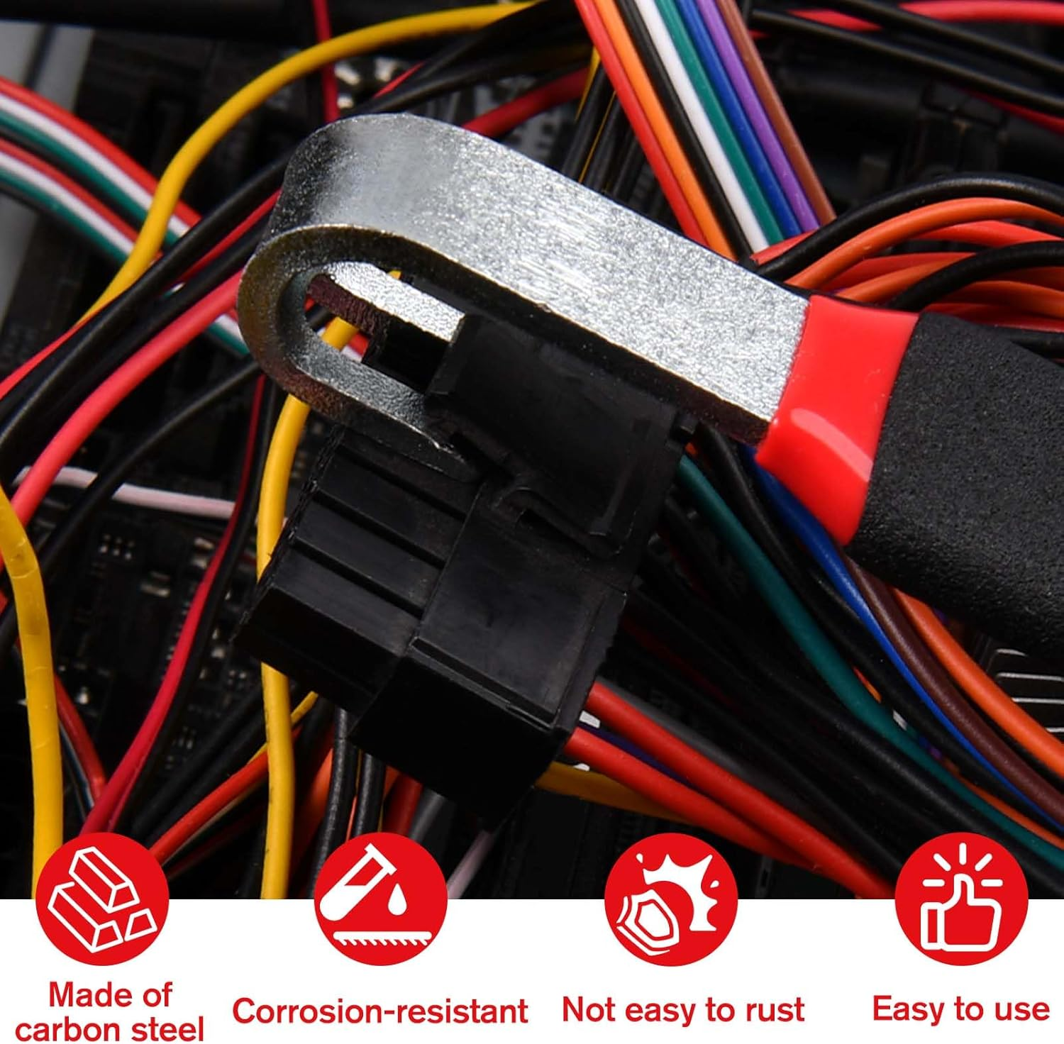 2 Pcs Electrical Connector Separator, Automotive Electrical Terminal Connector Separator Removal Tool Remover Disconnect Tool for Electrical Plugs, Fuel Injectors, Push Tab Connectors image number 5