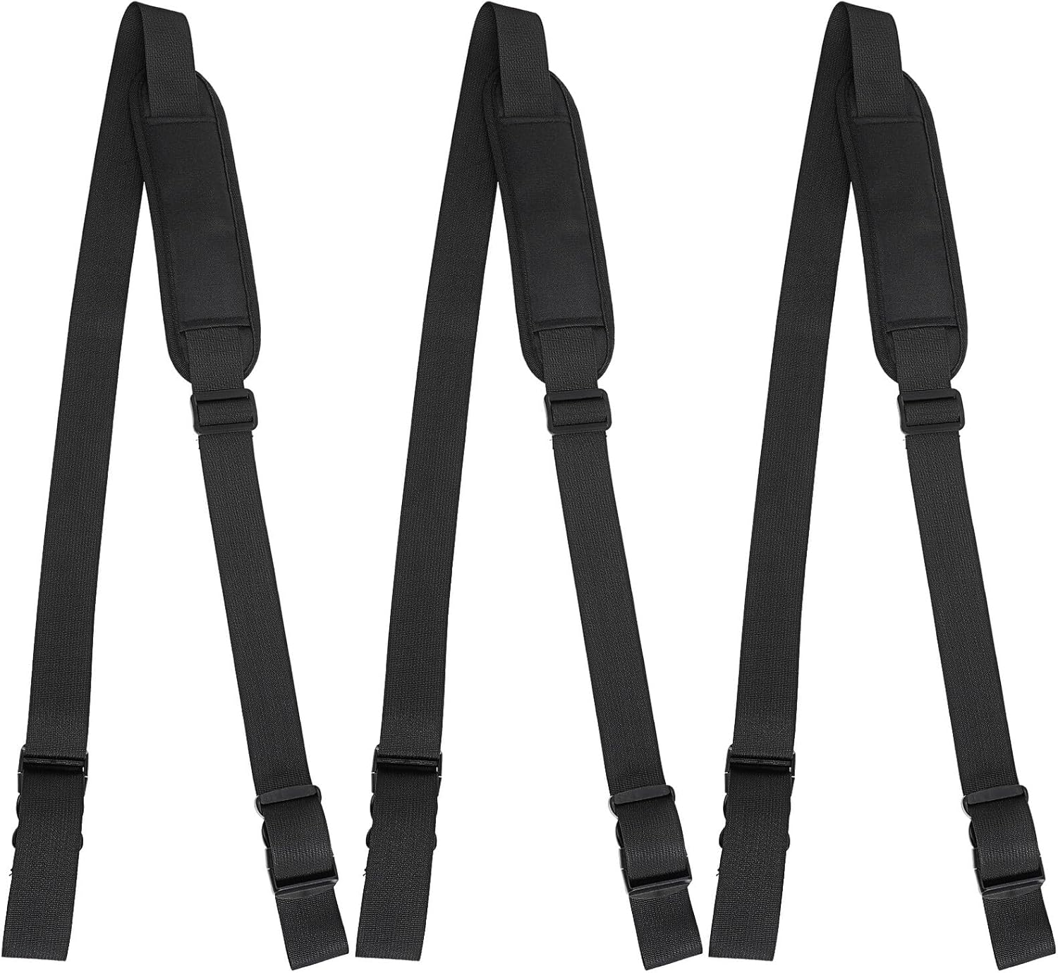 3Pcs Adjustable Carrying Straps with Cushioned Shoulder Pads for Camping Chairs Folding Bikes Yoga Mats Lightweight Beach Chair Carrier for Outdoor Hiking Picnic Backpacking image number 6