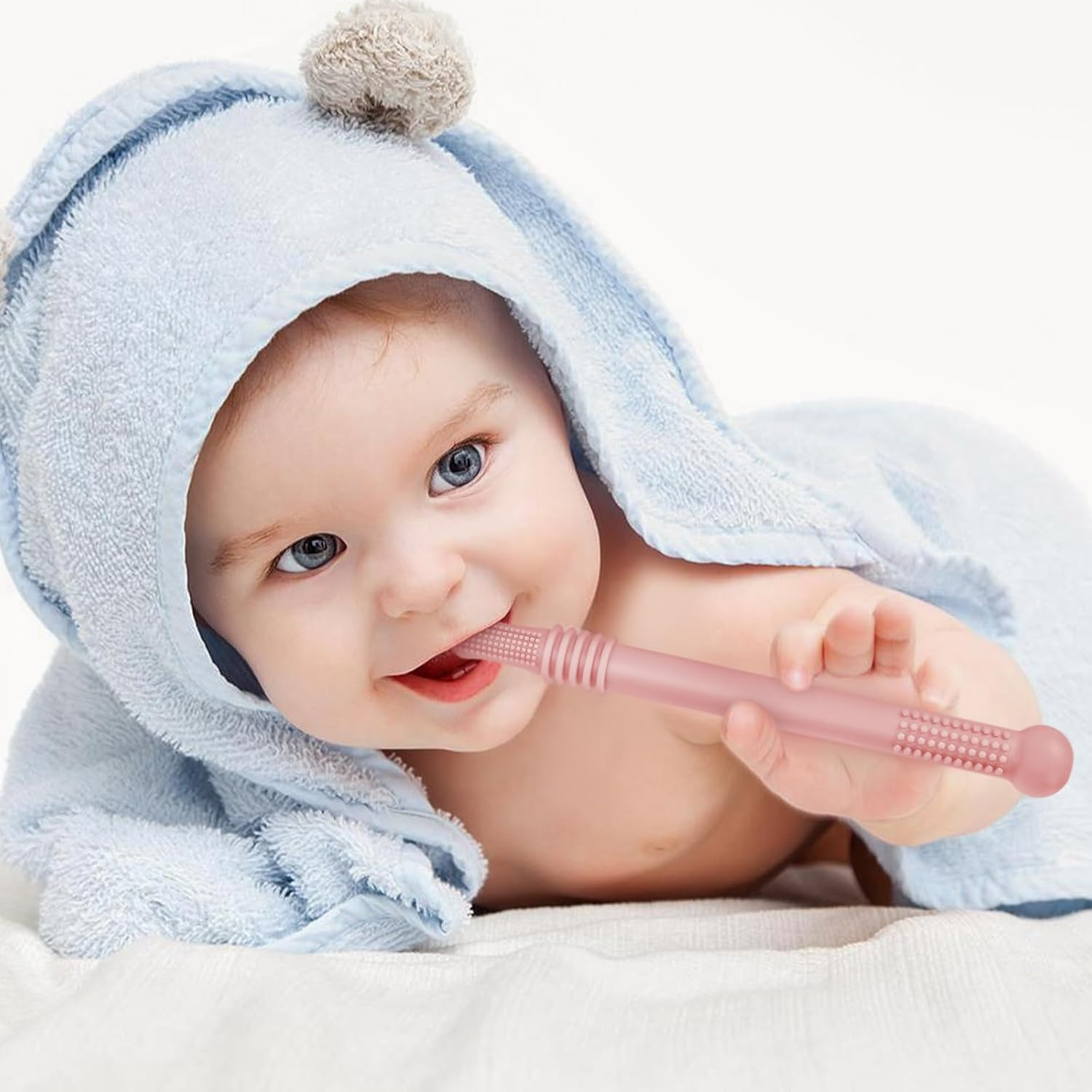 Teething Sticks for Babies 3 Months - Colorful Baby Teether Food Grade Silicone BPA Free Freezable Teethe/Food Safe/Easy to Clean image number 3