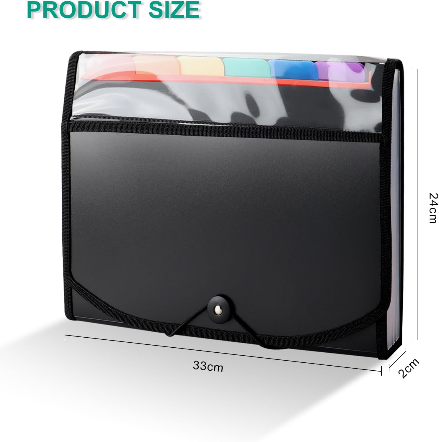 13 Pockets Expanding File Folder, A4 Document Organizer,Rainbow File Organizer for Filing Folders and Storing Files image number 2