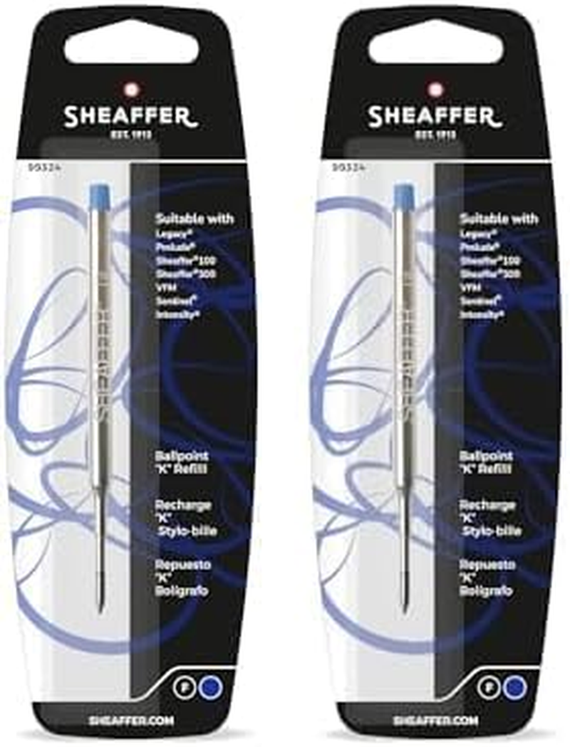 Sheaffer K Ballpoint Refill, Black Ink, Medium Point, Single Blister Card (99335) - 1 Count (Pack Of 1), Blue Medium image number 5
