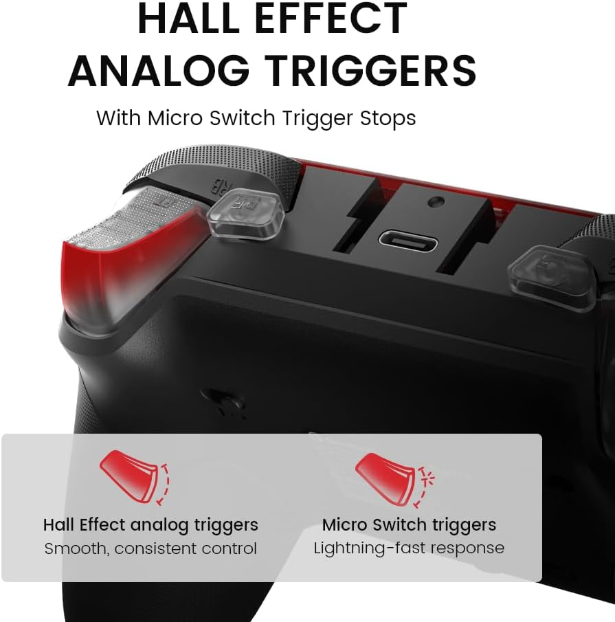 Gamesir G7 Pro Wired Controller for Xbox Series X|S, Xbox One, Wireless Gamepad for Pc&Android with TMR Sticks, Hall Effect Analog Triggers, 1000Hz Polling Rate, 3.5Mm Audio Jack - Black image number 5